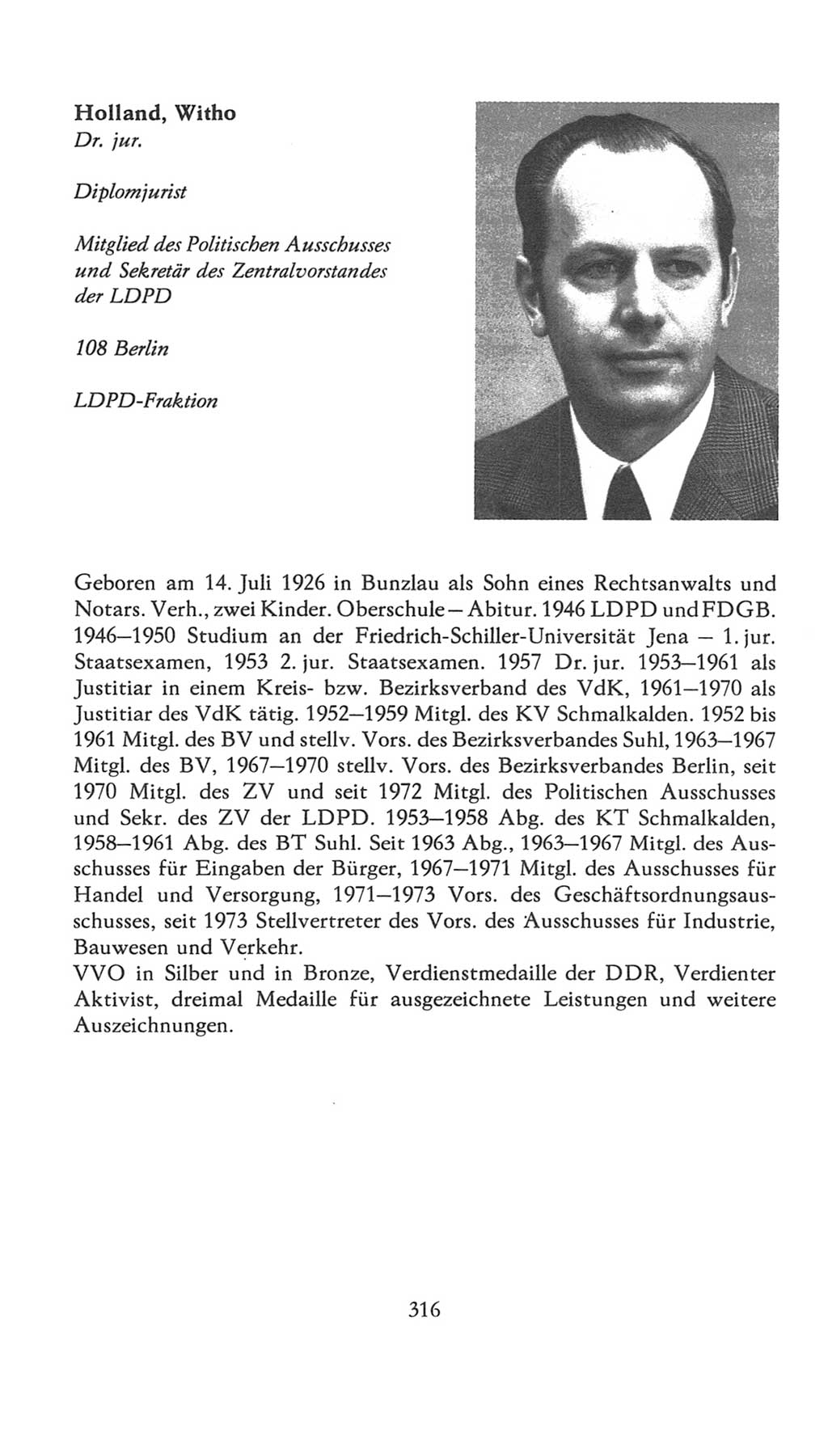 Volkskammer (VK) der Deutschen Demokratischen Republik (DDR), 7. Wahlperiode 1976-1981, Seite 316 (VK. DDR 7. WP. 1976-1981, S. 316)