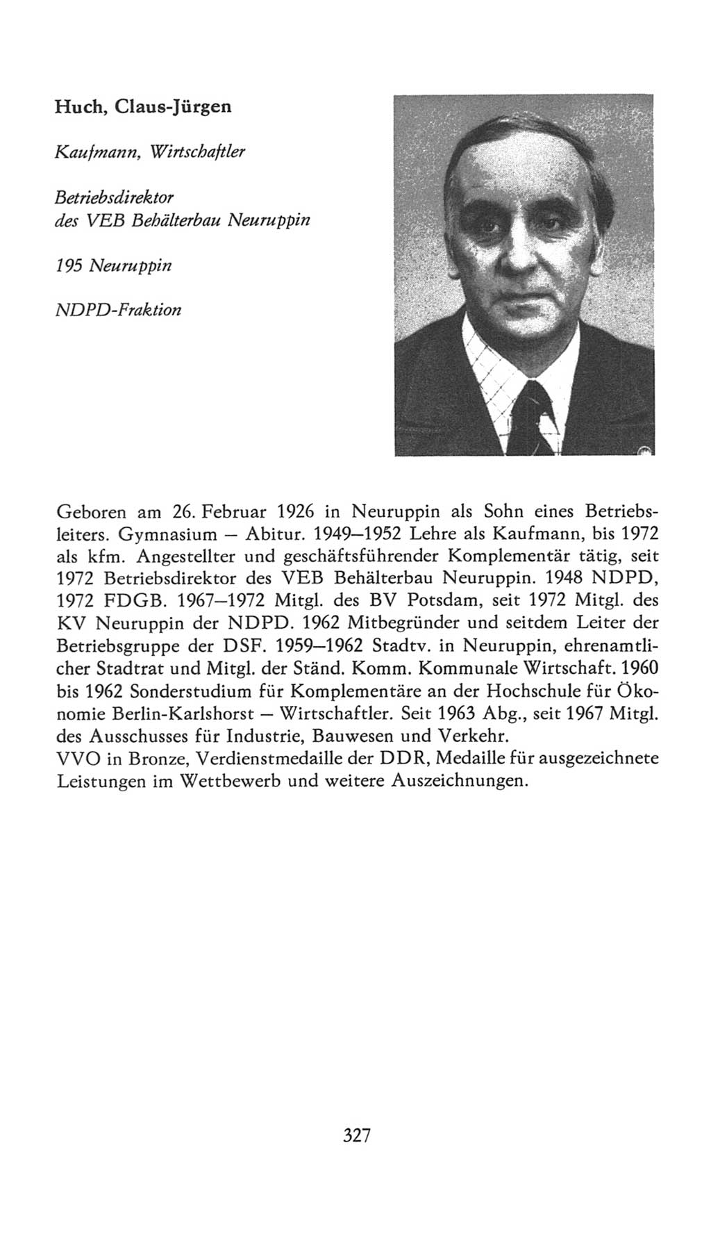 Volkskammer (VK) der Deutschen Demokratischen Republik (DDR), 7. Wahlperiode 1976-1981, Seite 327 (VK. DDR 7. WP. 1976-1981, S. 327)
