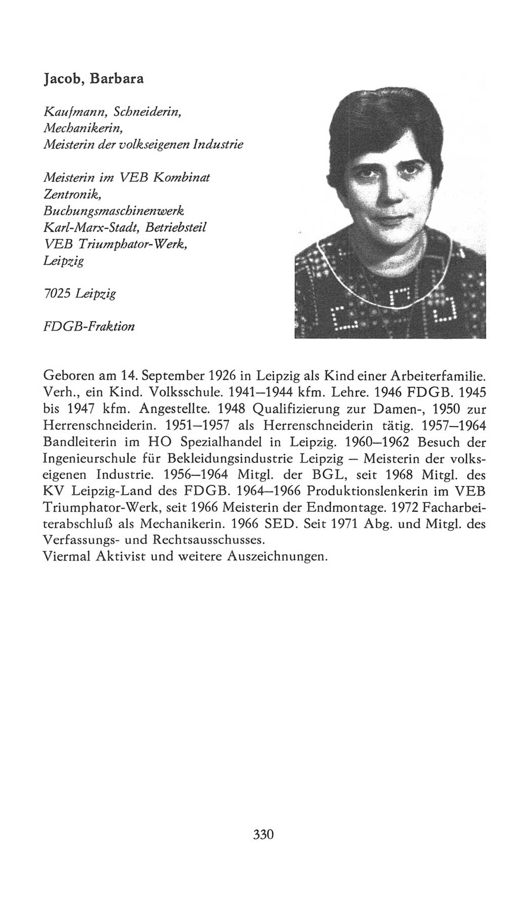 Volkskammer (VK) der Deutschen Demokratischen Republik (DDR), 7. Wahlperiode 1976-1981, Seite 330 (VK. DDR 7. WP. 1976-1981, S. 330)