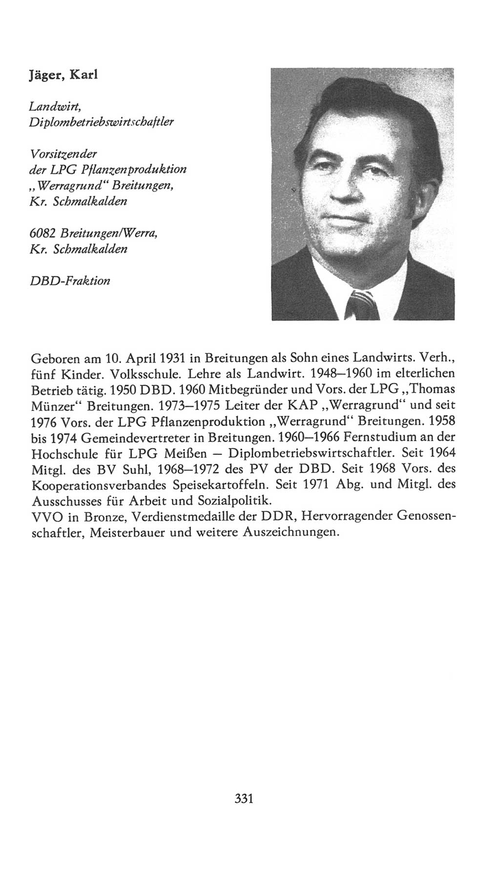 Volkskammer (VK) der Deutschen Demokratischen Republik (DDR), 7. Wahlperiode 1976-1981, Seite 331 (VK. DDR 7. WP. 1976-1981, S. 331)