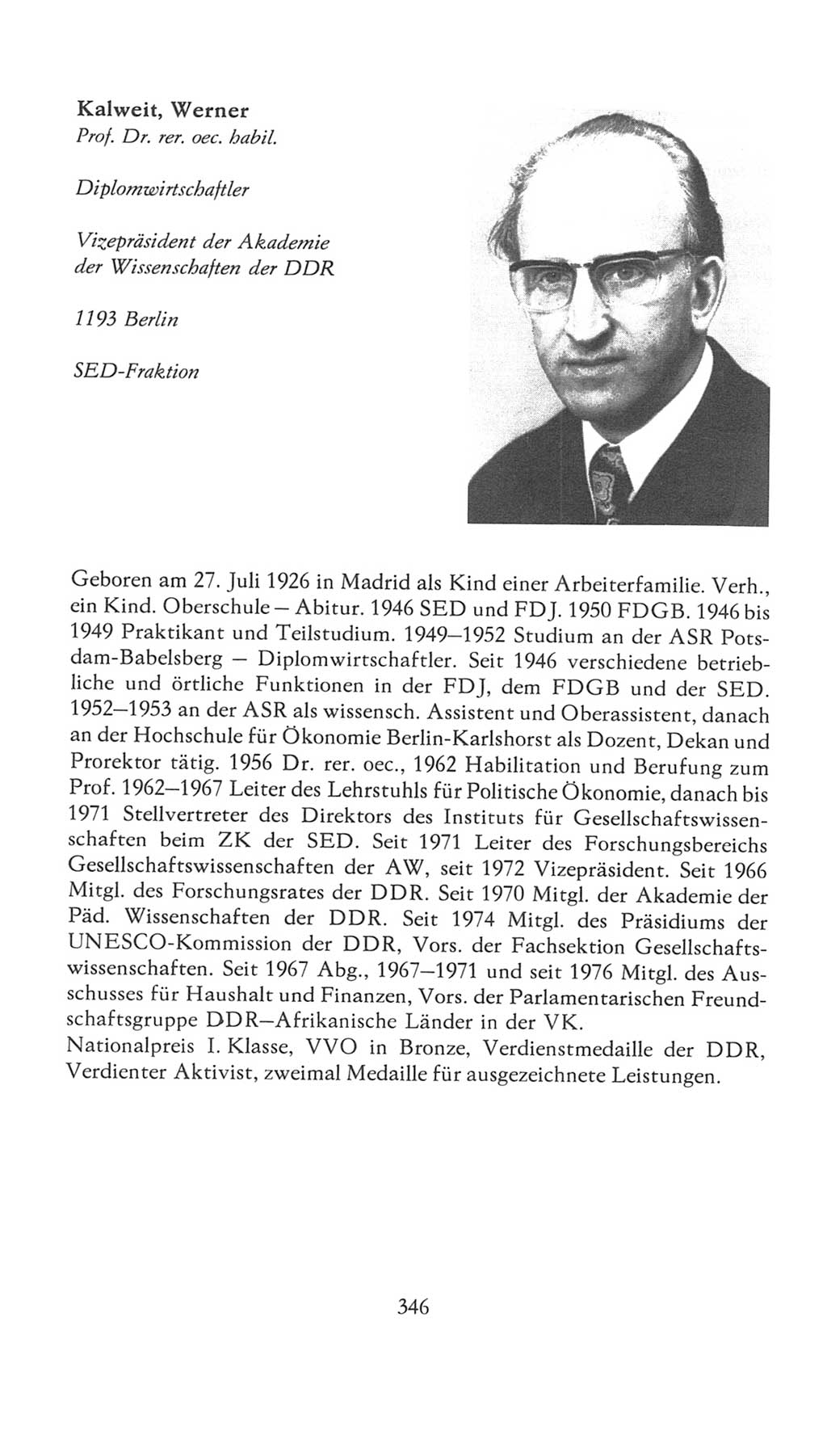 Volkskammer (VK) der Deutschen Demokratischen Republik (DDR), 7. Wahlperiode 1976-1981, Seite 346 (VK. DDR 7. WP. 1976-1981, S. 346)