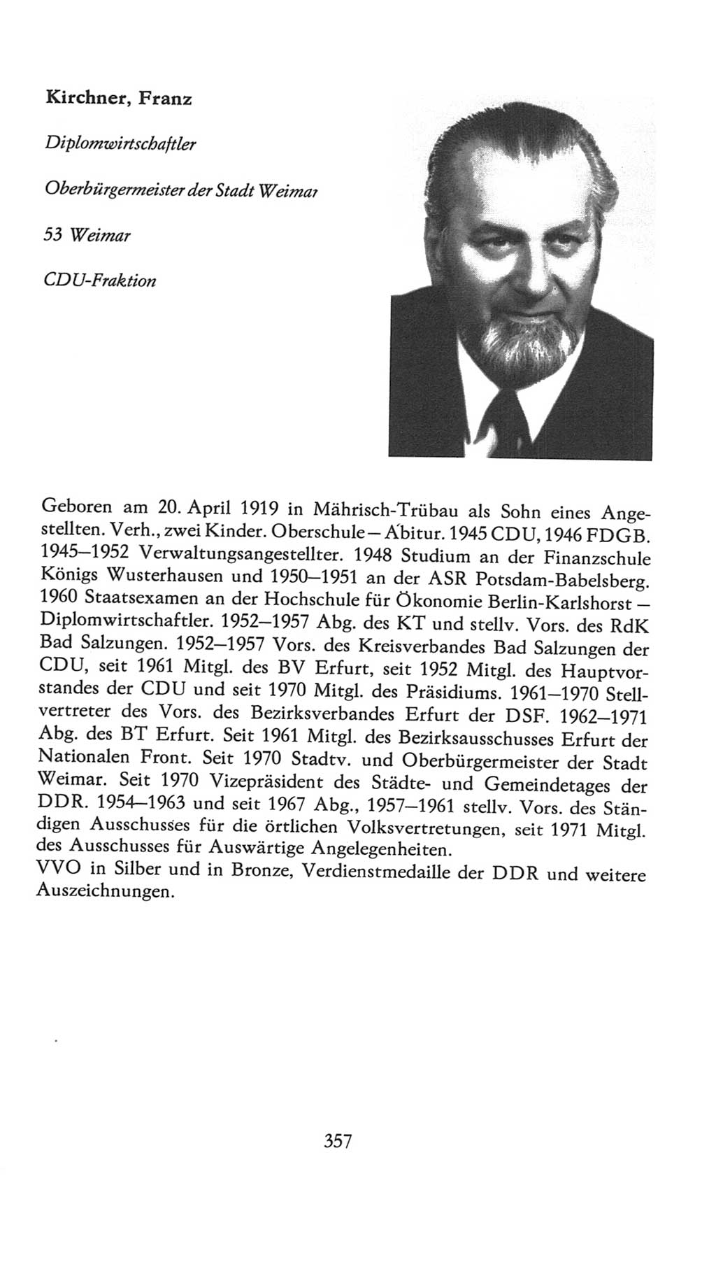 Volkskammer (VK) der Deutschen Demokratischen Republik (DDR), 7. Wahlperiode 1976-1981, Seite 357 (VK. DDR 7. WP. 1976-1981, S. 357)