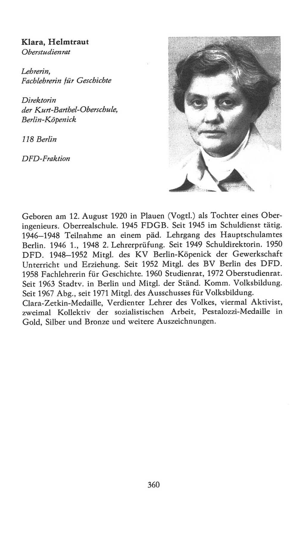 Volkskammer (VK) der Deutschen Demokratischen Republik (DDR), 7. Wahlperiode 1976-1981, Seite 360 (VK. DDR 7. WP. 1976-1981, S. 360)