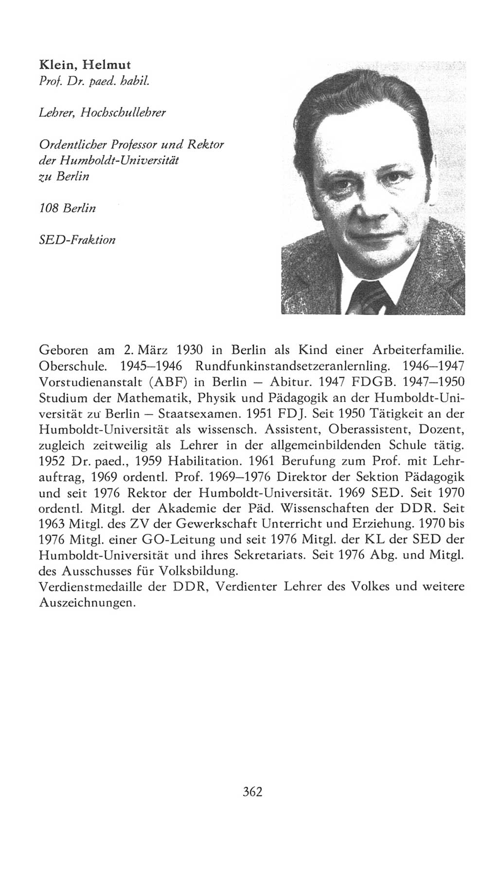 Volkskammer (VK) der Deutschen Demokratischen Republik (DDR), 7. Wahlperiode 1976-1981, Seite 362 (VK. DDR 7. WP. 1976-1981, S. 362)