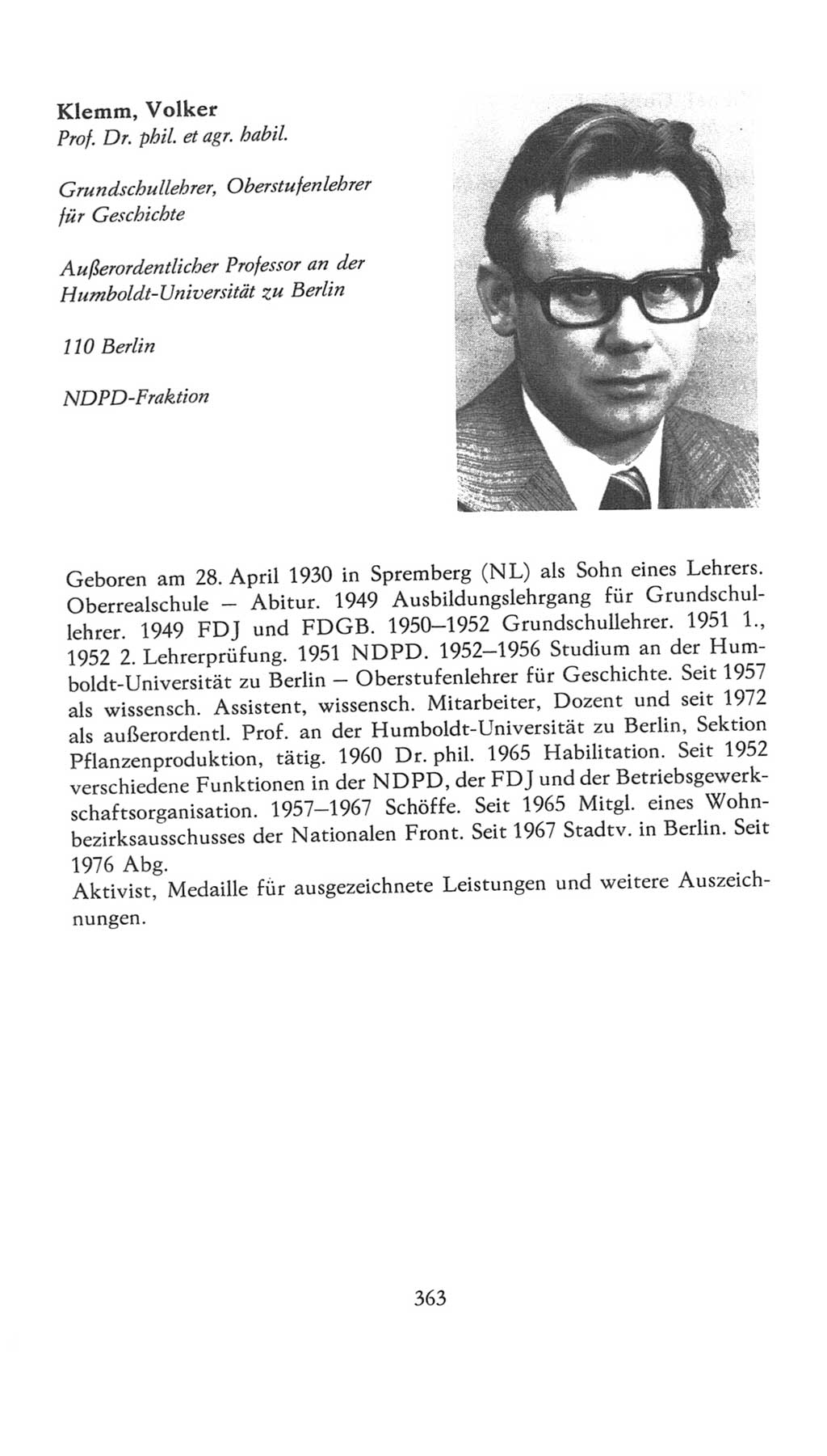 Volkskammer (VK) der Deutschen Demokratischen Republik (DDR), 7. Wahlperiode 1976-1981, Seite 363 (VK. DDR 7. WP. 1976-1981, S. 363)