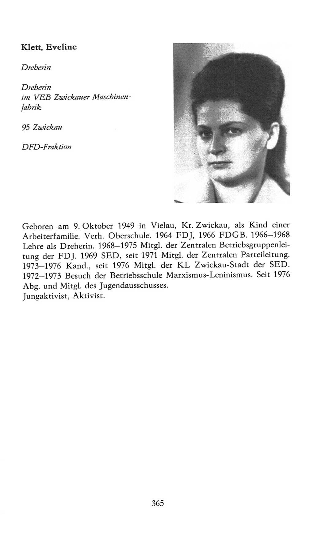 Volkskammer (VK) der Deutschen Demokratischen Republik (DDR), 7. Wahlperiode 1976-1981, Seite 365 (VK. DDR 7. WP. 1976-1981, S. 365)