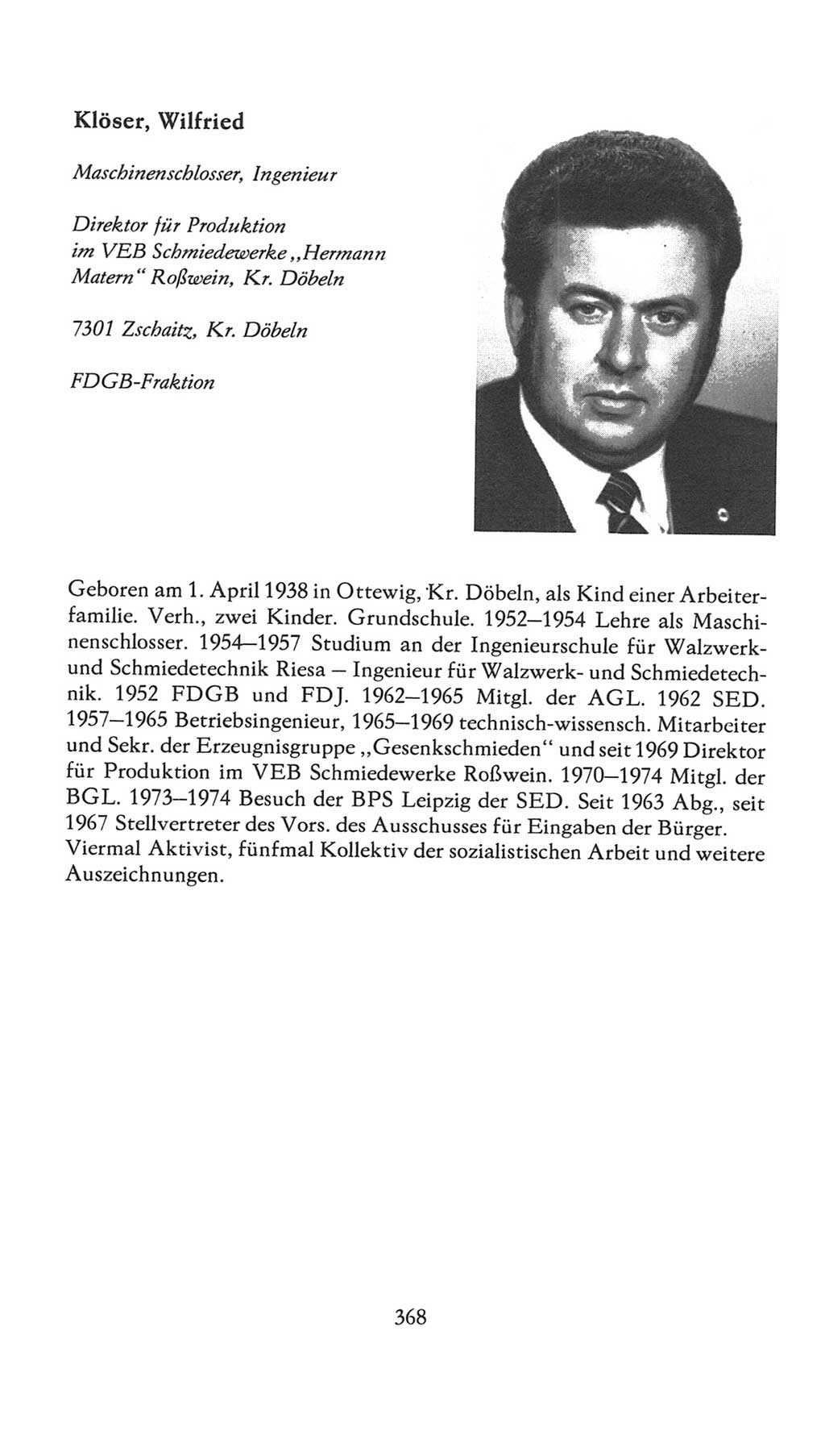 Volkskammer (VK) der Deutschen Demokratischen Republik (DDR), 7. Wahlperiode 1976-1981, Seite 368 (VK. DDR 7. WP. 1976-1981, S. 368)