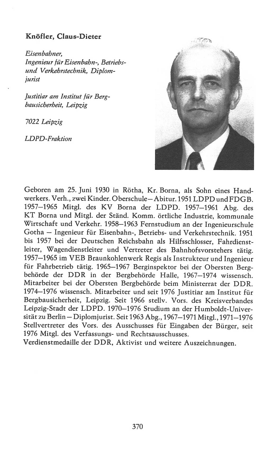 Volkskammer (VK) der Deutschen Demokratischen Republik (DDR), 7. Wahlperiode 1976-1981, Seite 370 (VK. DDR 7. WP. 1976-1981, S. 370)