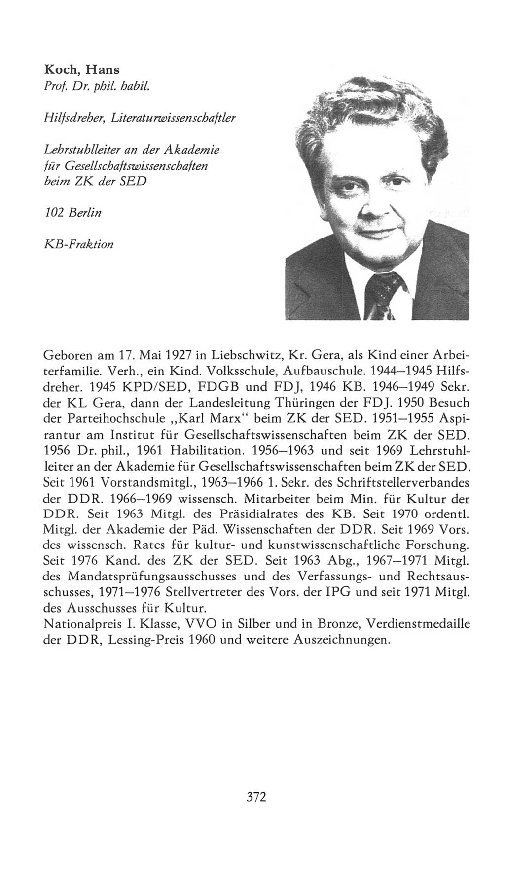 Volkskammer (VK) der Deutschen Demokratischen Republik (DDR), 7. Wahlperiode 1976-1981, Seite 372 (VK. DDR 7. WP. 1976-1981, S. 372)