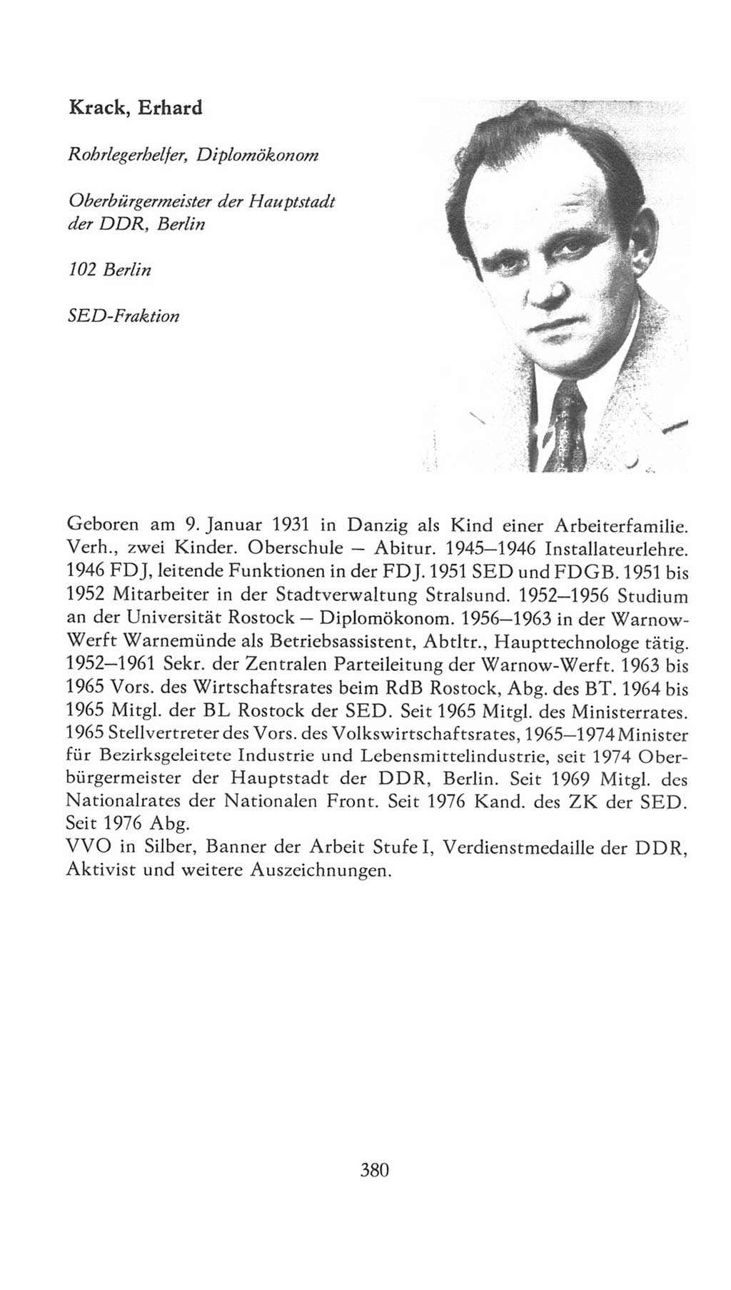 Volkskammer (VK) der Deutschen Demokratischen Republik (DDR), 7. Wahlperiode 1976-1981, Seite 380 (VK. DDR 7. WP. 1976-1981, S. 380)