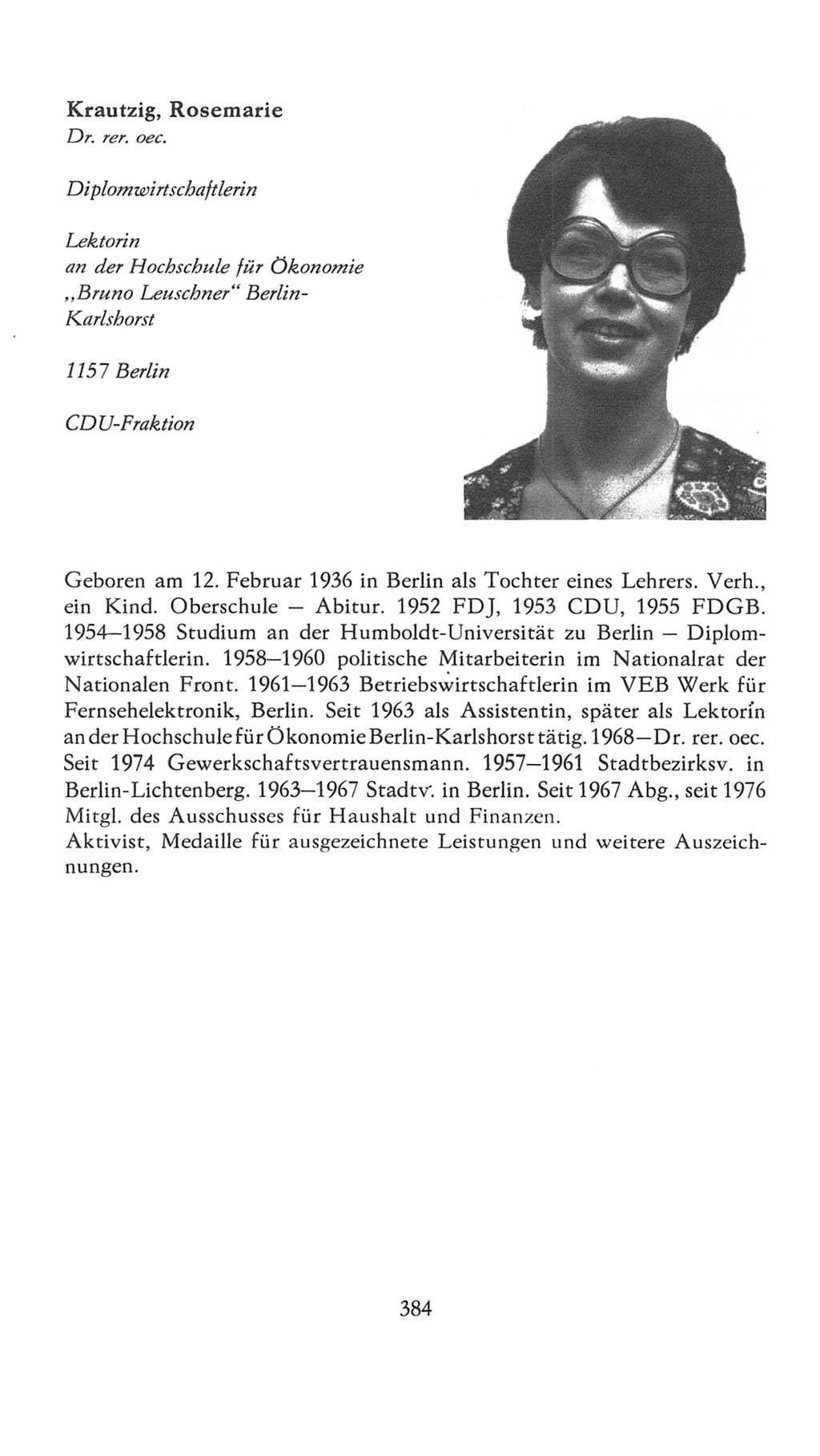 Volkskammer (VK) der Deutschen Demokratischen Republik (DDR), 7. Wahlperiode 1976-1981, Seite 384 (VK. DDR 7. WP. 1976-1981, S. 384)