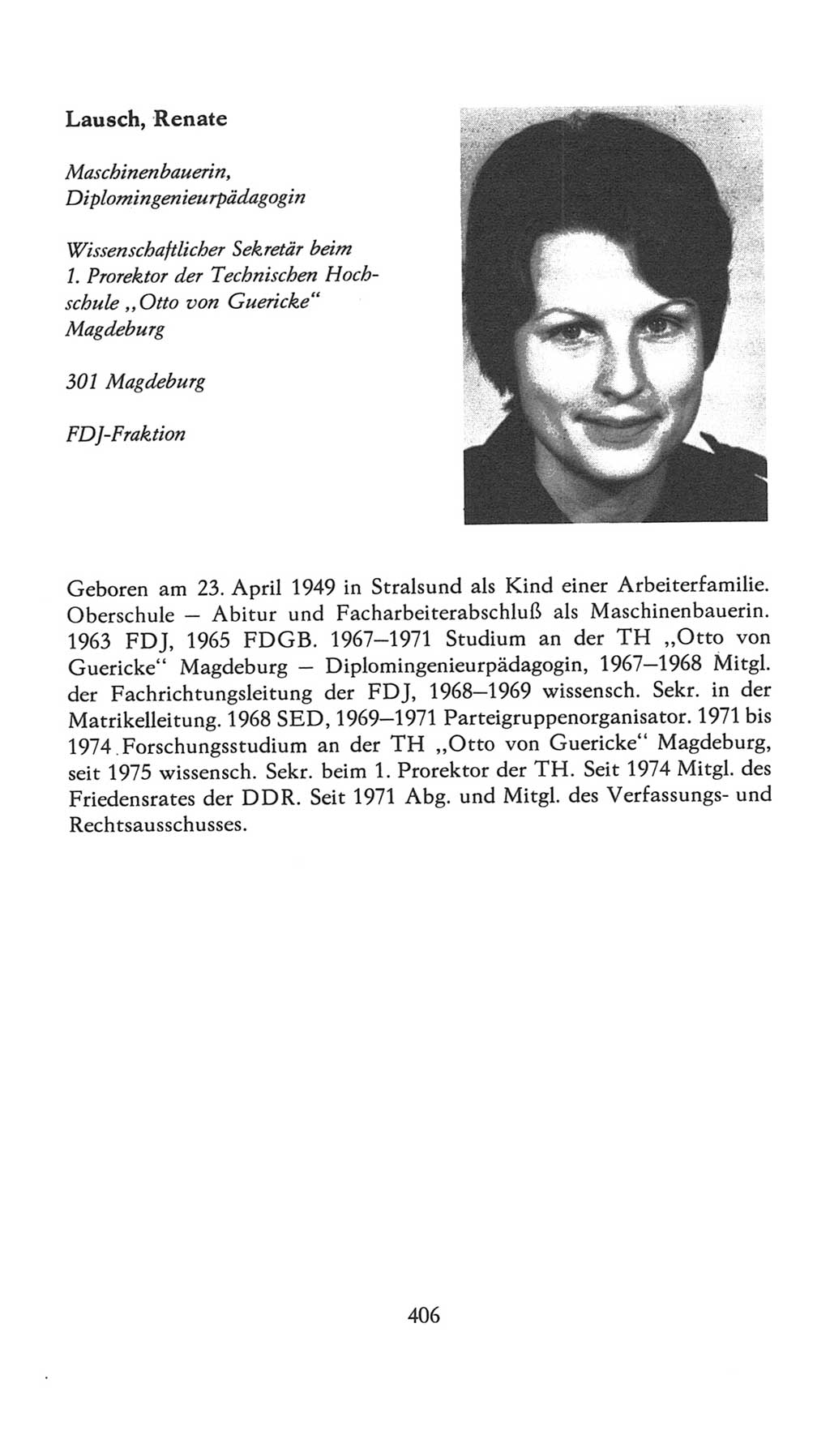 Volkskammer (VK) der Deutschen Demokratischen Republik (DDR), 7. Wahlperiode 1976-1981, Seite 406 (VK. DDR 7. WP. 1976-1981, S. 406)
