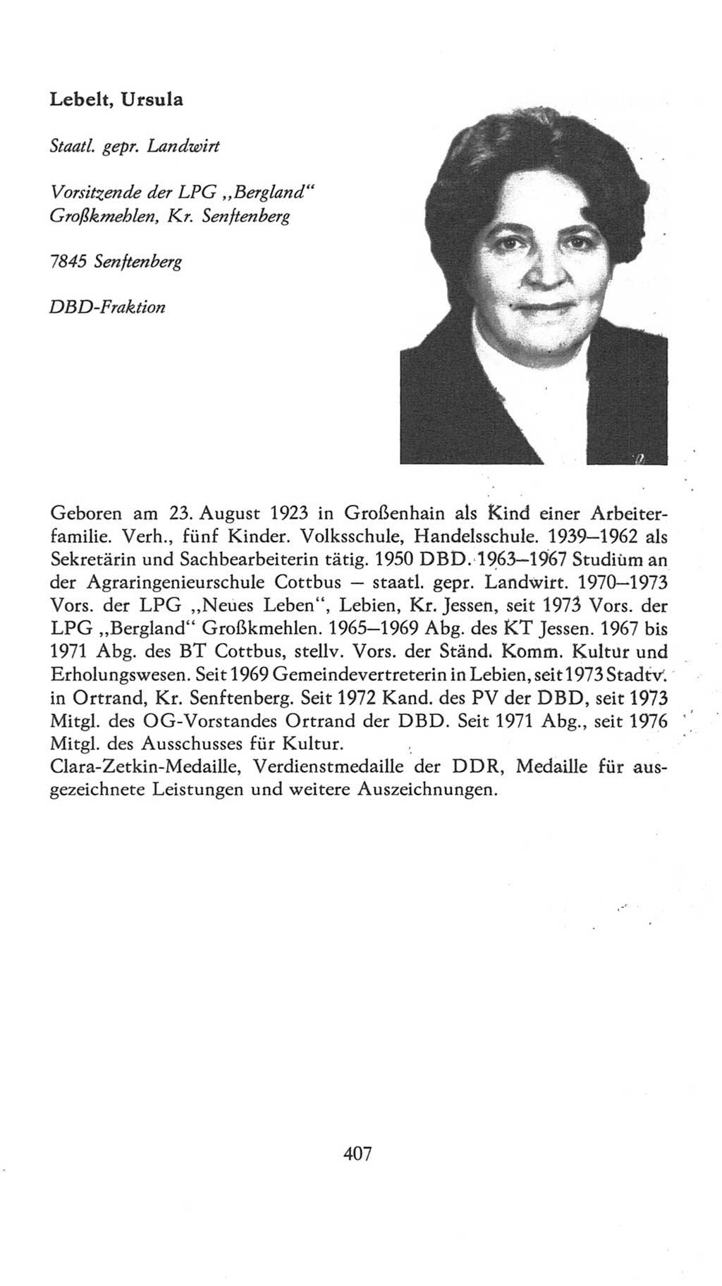 Volkskammer (VK) der Deutschen Demokratischen Republik (DDR), 7. Wahlperiode 1976-1981, Seite 407 (VK. DDR 7. WP. 1976-1981, S. 407)