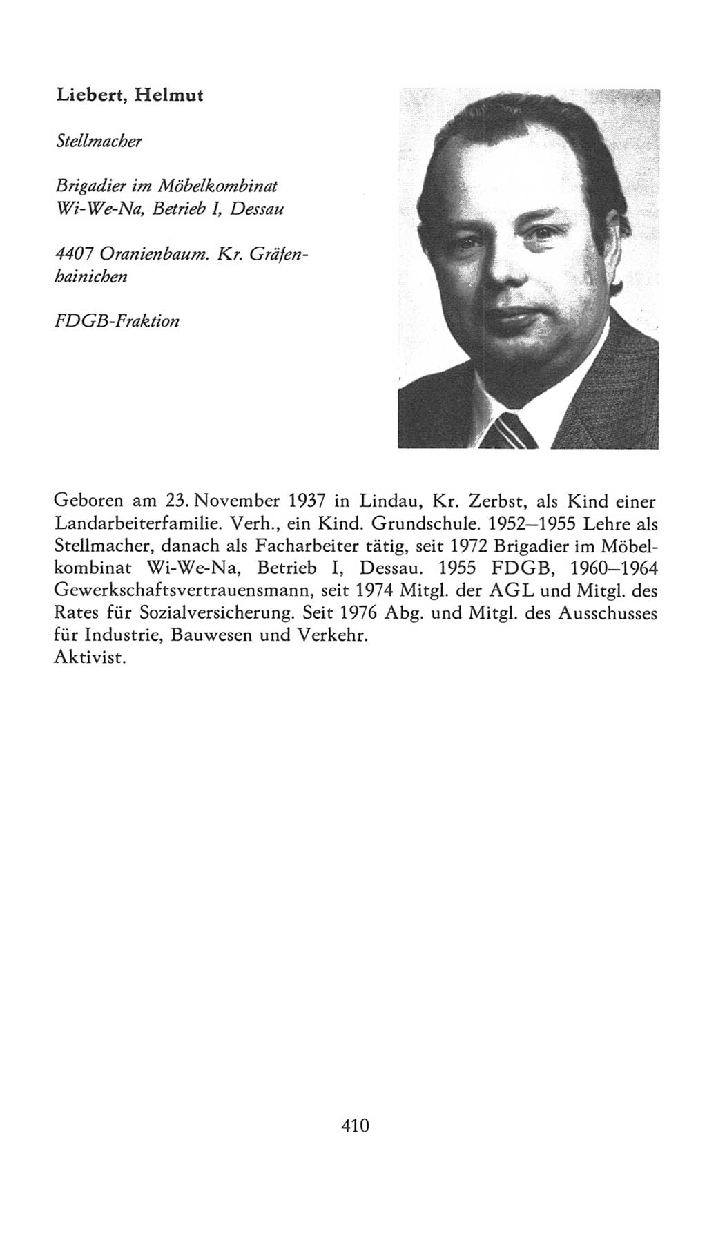 Volkskammer (VK) der Deutschen Demokratischen Republik (DDR), 7. Wahlperiode 1976-1981, Seite 410 (VK. DDR 7. WP. 1976-1981, S. 410)