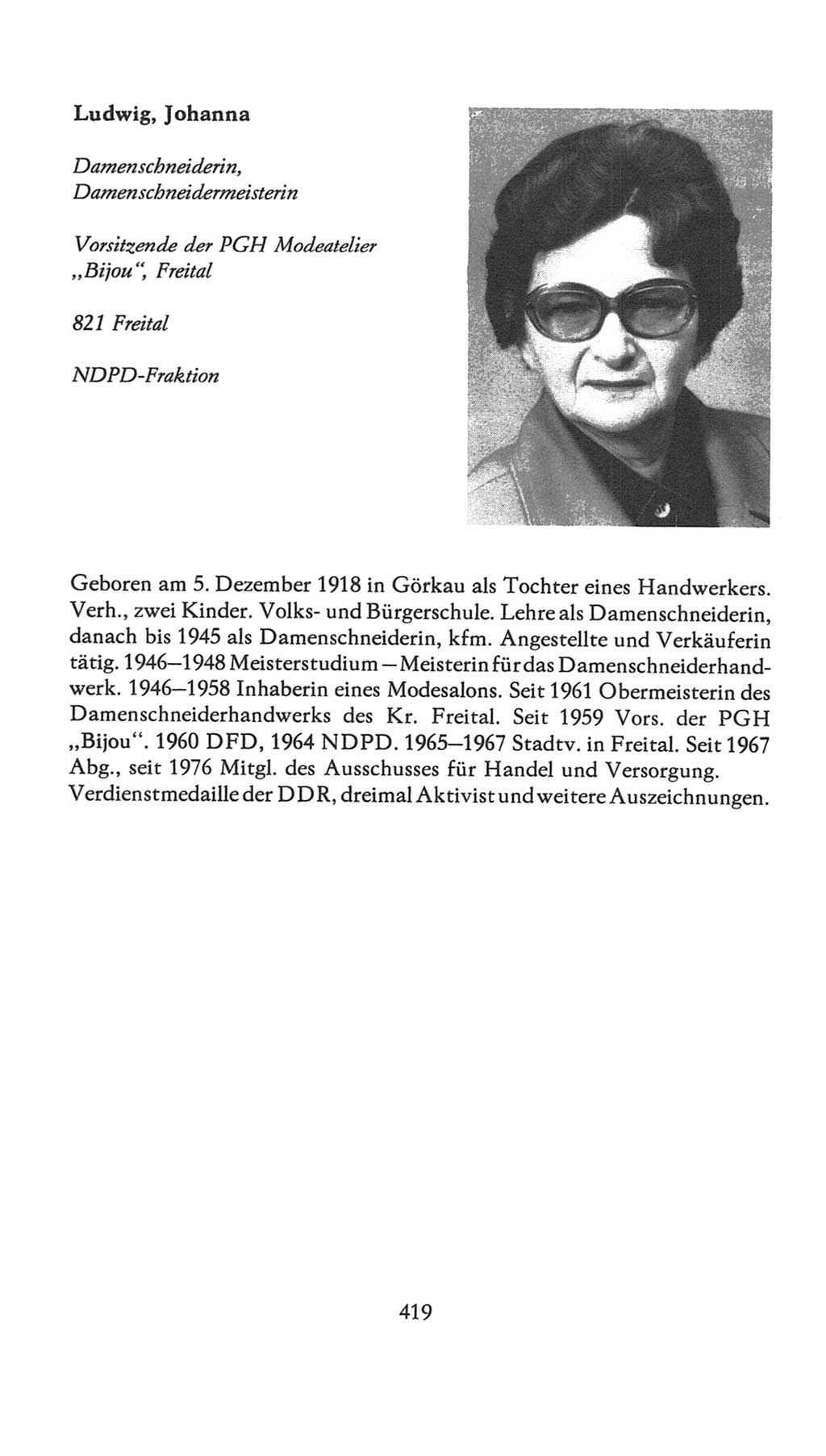 Volkskammer (VK) der Deutschen Demokratischen Republik (DDR), 7. Wahlperiode 1976-1981, Seite 419 (VK. DDR 7. WP. 1976-1981, S. 419)