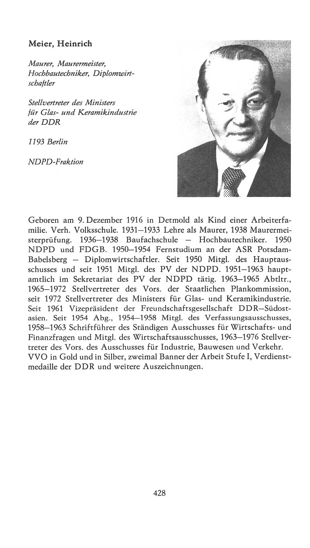 Volkskammer (VK) der Deutschen Demokratischen Republik (DDR), 7. Wahlperiode 1976-1981, Seite 428 (VK. DDR 7. WP. 1976-1981, S. 428)