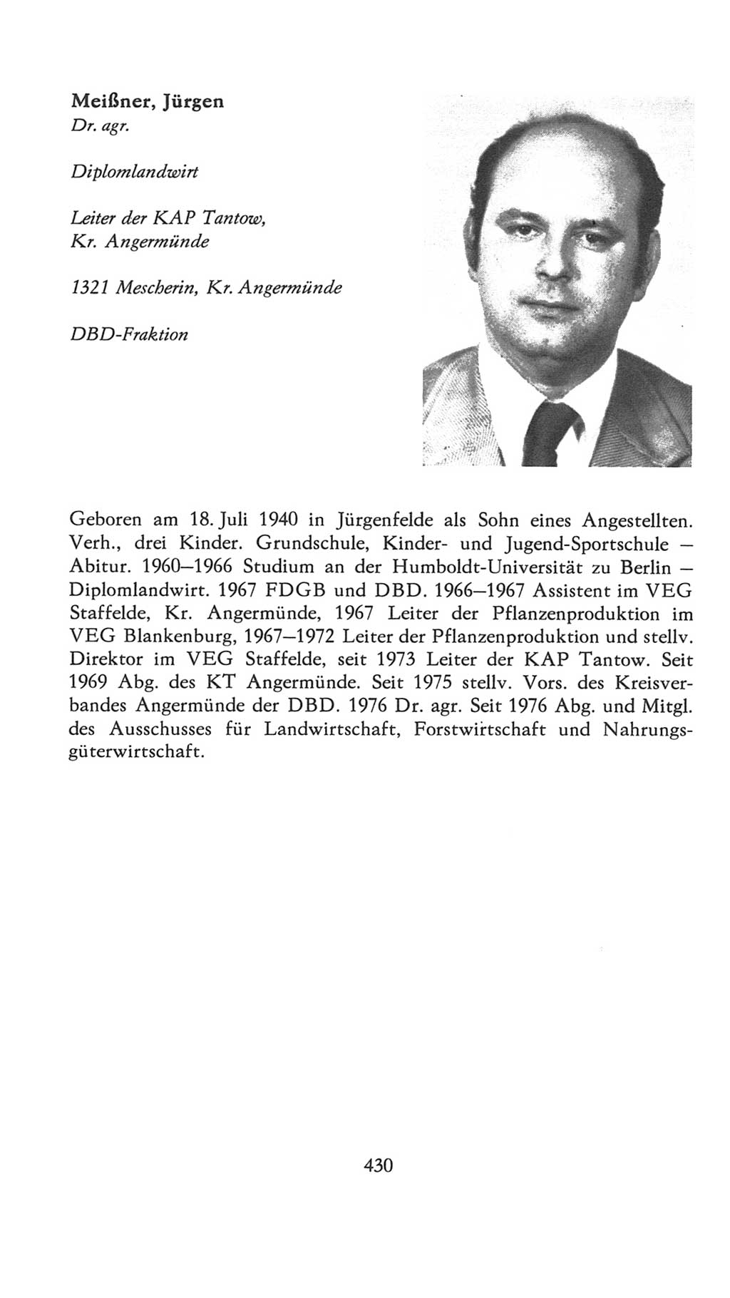 Volkskammer (VK) der Deutschen Demokratischen Republik (DDR), 7. Wahlperiode 1976-1981, Seite 430 (VK. DDR 7. WP. 1976-1981, S. 430)