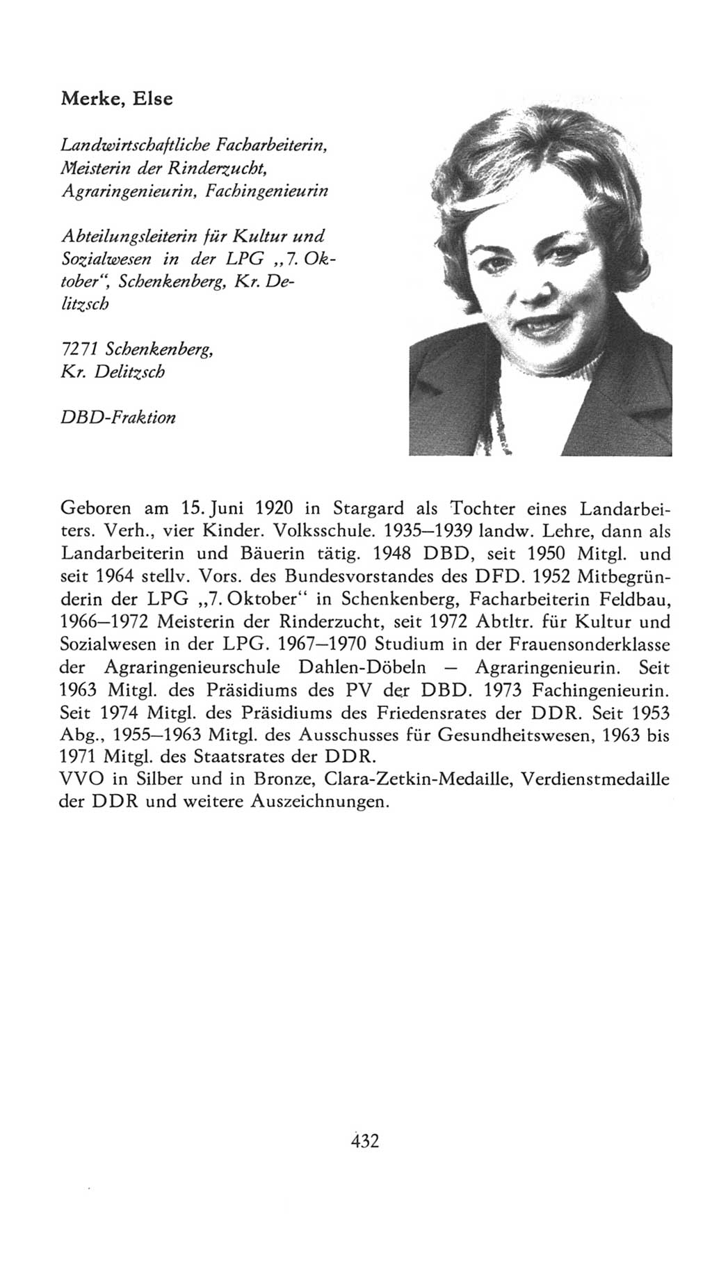 Volkskammer (VK) der Deutschen Demokratischen Republik (DDR), 7. Wahlperiode 1976-1981, Seite 432 (VK. DDR 7. WP. 1976-1981, S. 432)