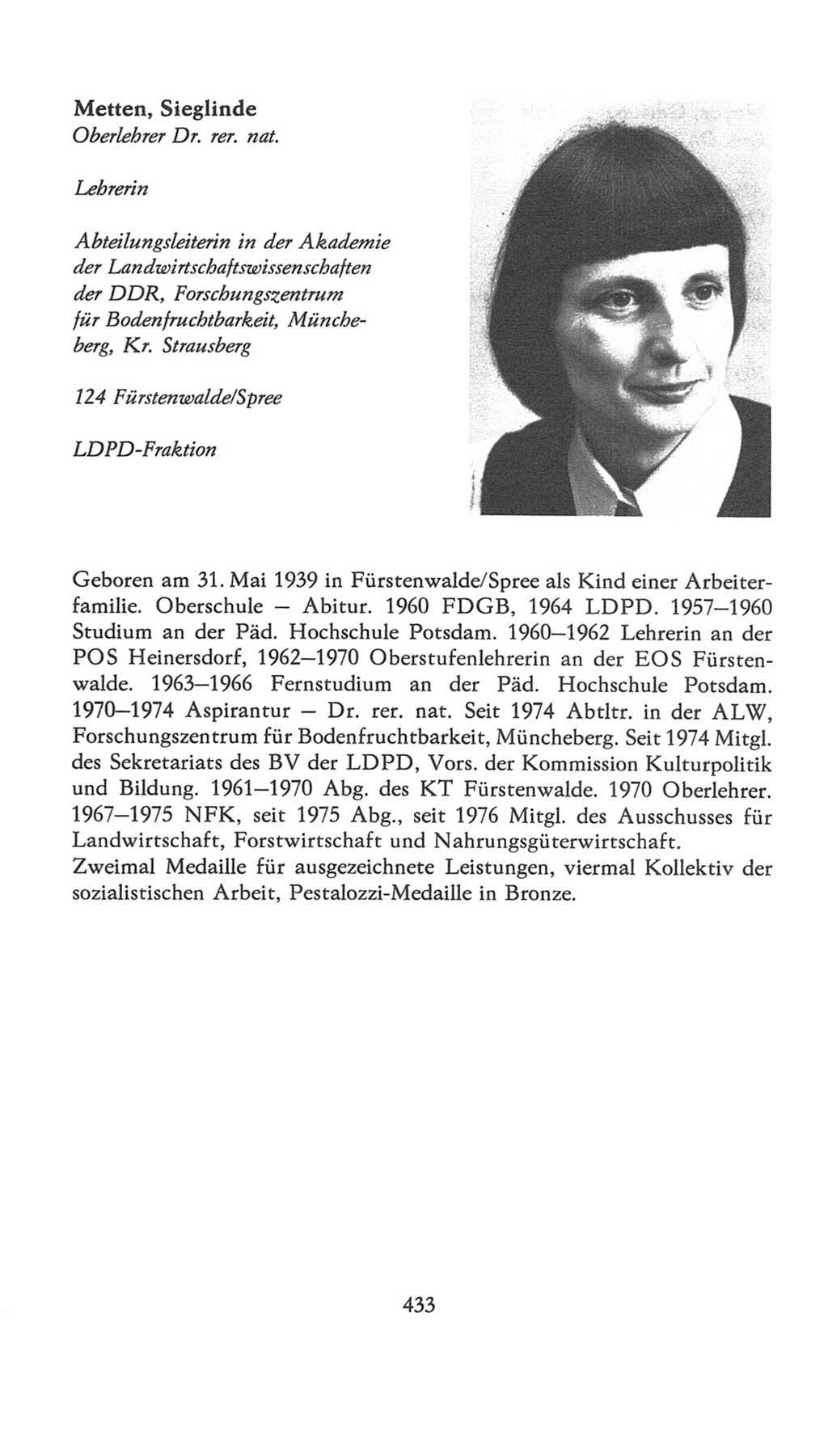 Volkskammer (VK) der Deutschen Demokratischen Republik (DDR), 7. Wahlperiode 1976-1981, Seite 433 (VK. DDR 7. WP. 1976-1981, S. 433)
