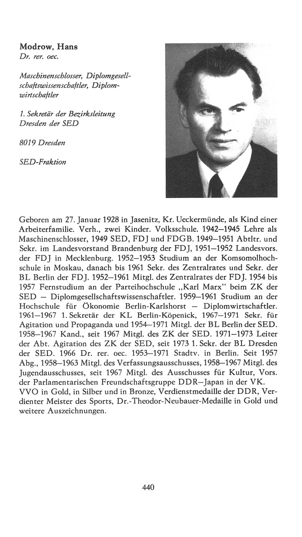 Volkskammer (VK) der Deutschen Demokratischen Republik (DDR), 7. Wahlperiode 1976-1981, Seite 440 (VK. DDR 7. WP. 1976-1981, S. 440)