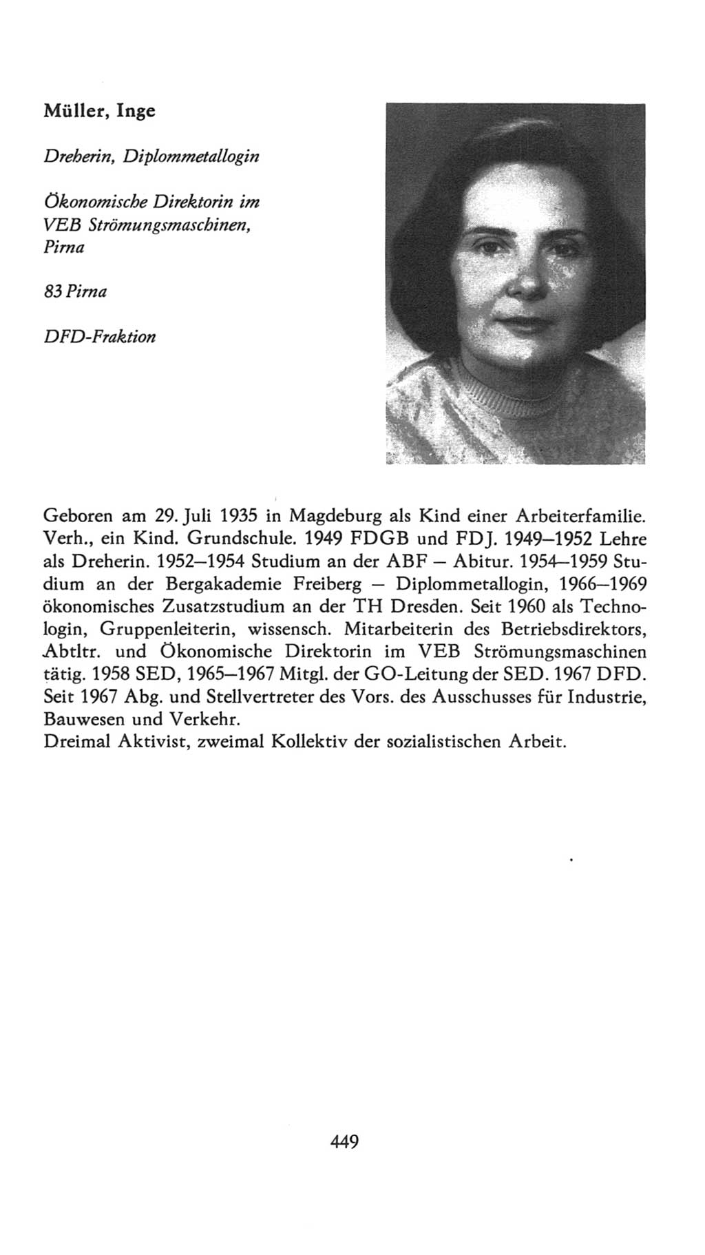 Volkskammer (VK) der Deutschen Demokratischen Republik (DDR), 7. Wahlperiode 1976-1981, Seite 449 (VK. DDR 7. WP. 1976-1981, S. 449)