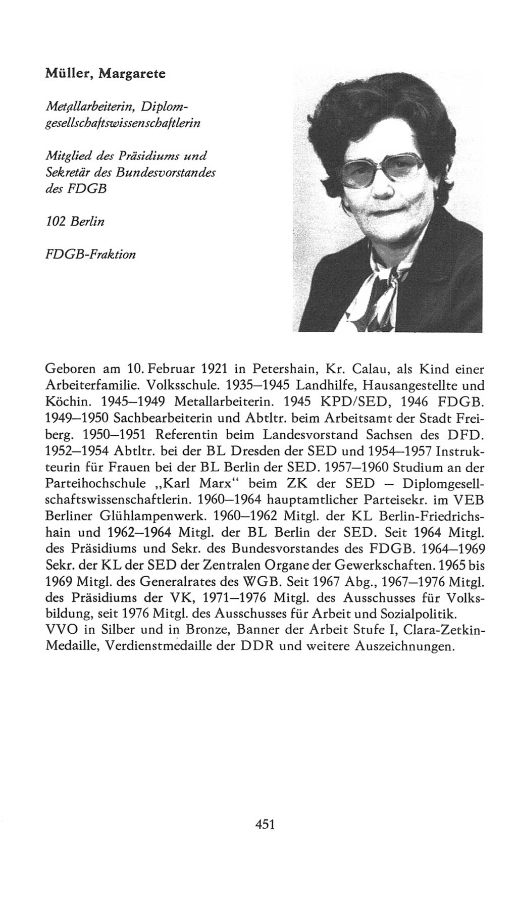 Volkskammer (VK) der Deutschen Demokratischen Republik (DDR), 7. Wahlperiode 1976-1981, Seite 451 (VK. DDR 7. WP. 1976-1981, S. 451)