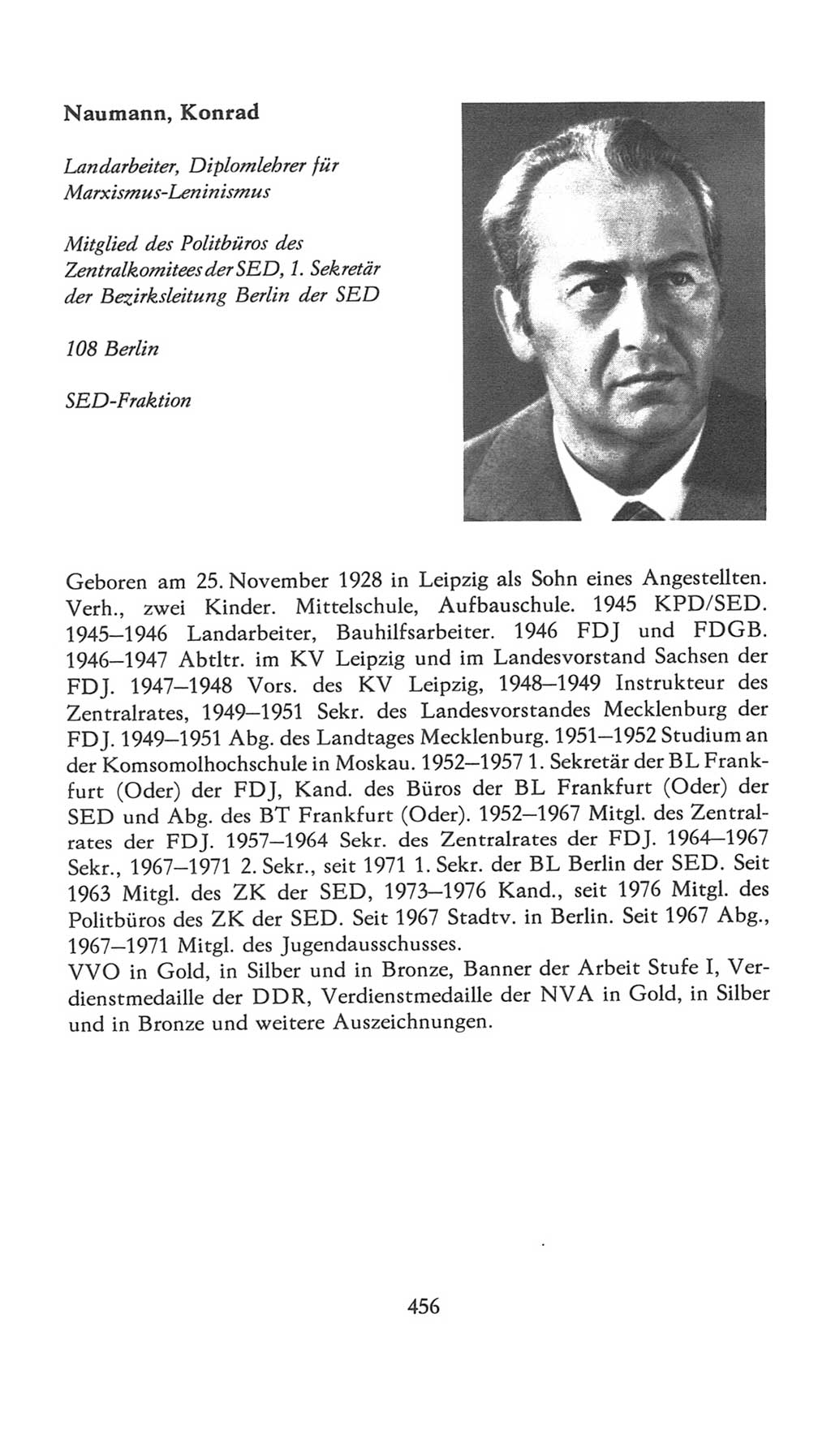 Volkskammer (VK) der Deutschen Demokratischen Republik (DDR), 7. Wahlperiode 1976-1981, Seite 456 (VK. DDR 7. WP. 1976-1981, S. 456)