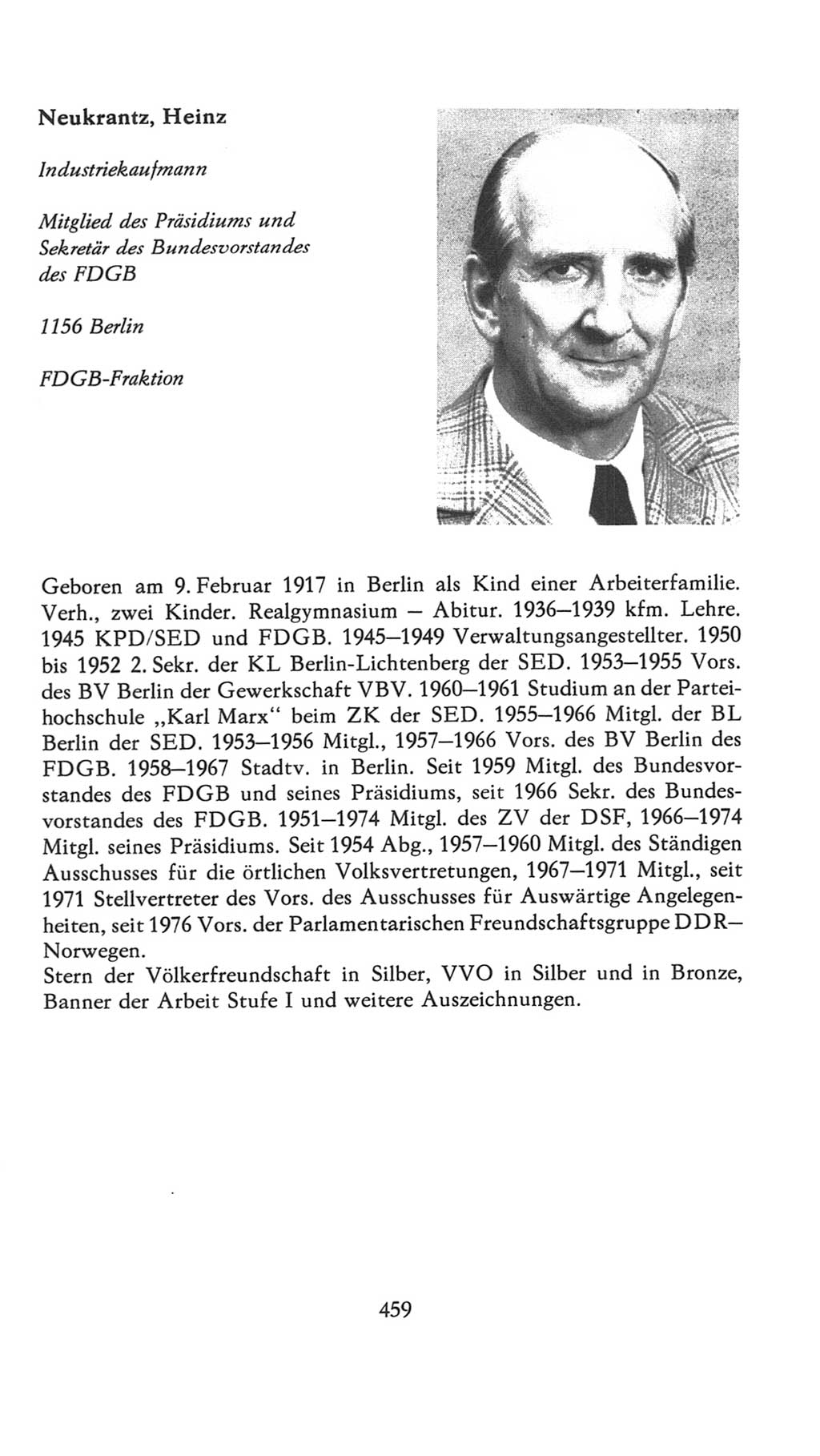 Volkskammer (VK) der Deutschen Demokratischen Republik (DDR), 7. Wahlperiode 1976-1981, Seite 459 (VK. DDR 7. WP. 1976-1981, S. 459)