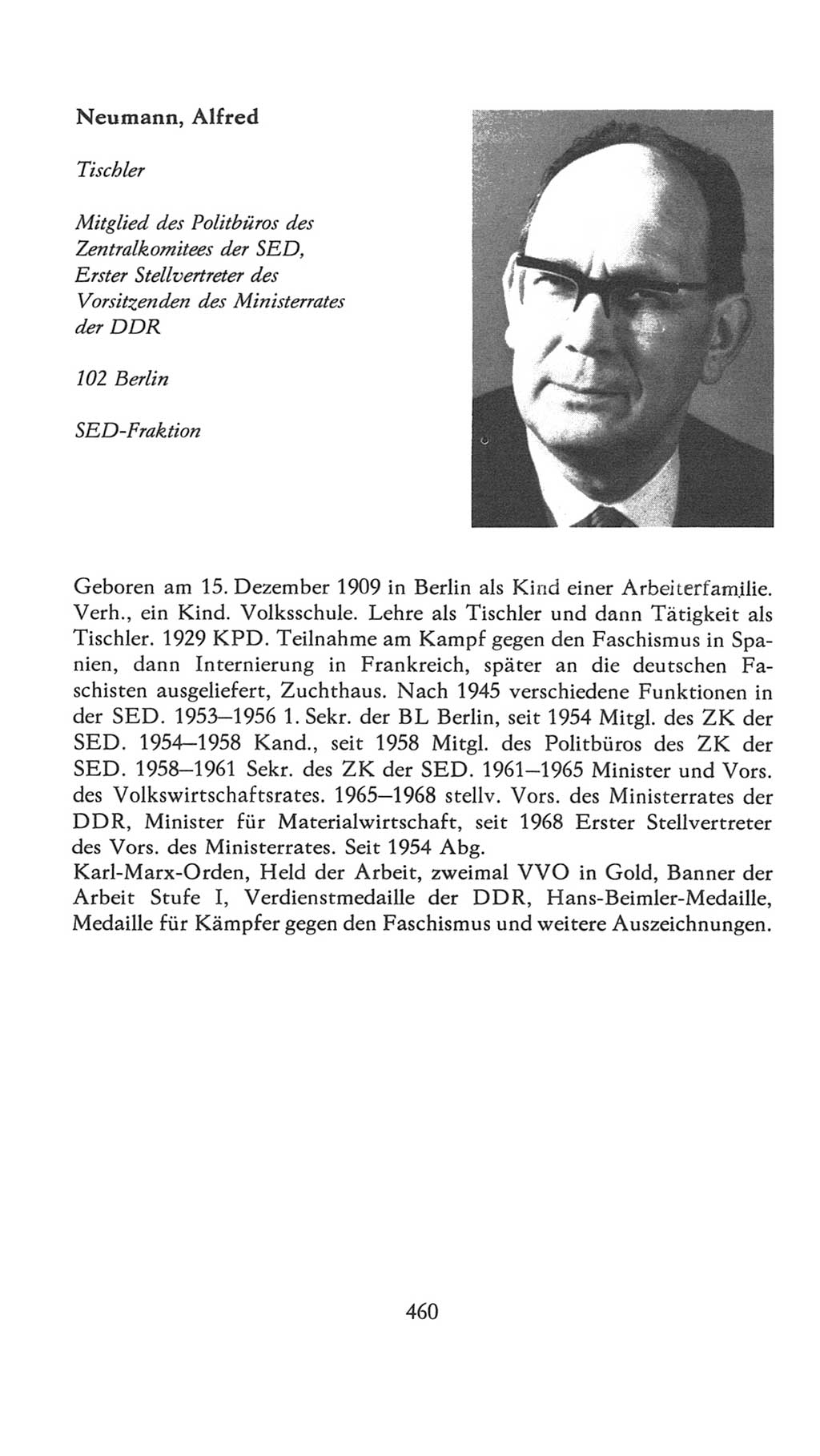 Volkskammer (VK) der Deutschen Demokratischen Republik (DDR), 7. Wahlperiode 1976-1981, Seite 460 (VK. DDR 7. WP. 1976-1981, S. 460)