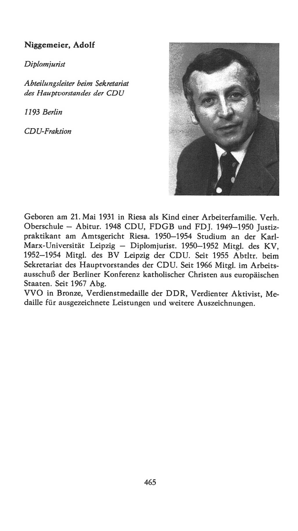 Volkskammer (VK) der Deutschen Demokratischen Republik (DDR), 7. Wahlperiode 1976-1981, Seite 465 (VK. DDR 7. WP. 1976-1981, S. 465)