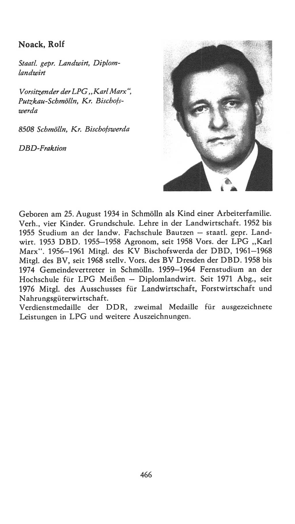 Volkskammer (VK) der Deutschen Demokratischen Republik (DDR), 7. Wahlperiode 1976-1981, Seite 466 (VK. DDR 7. WP. 1976-1981, S. 466)
