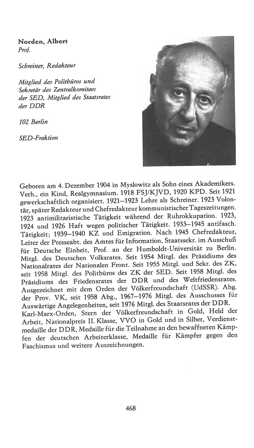 Volkskammer (VK) der Deutschen Demokratischen Republik (DDR), 7. Wahlperiode 1976-1981, Seite 468 (VK. DDR 7. WP. 1976-1981, S. 468)