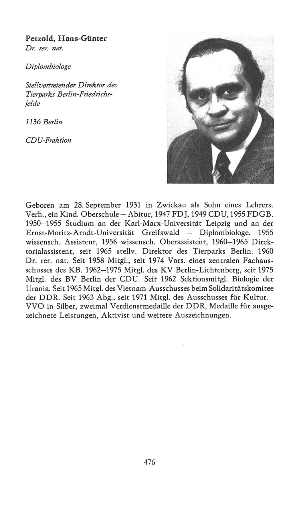 Volkskammer (VK) der Deutschen Demokratischen Republik (DDR), 7. Wahlperiode 1976-1981, Seite 476 (VK. DDR 7. WP. 1976-1981, S. 476)