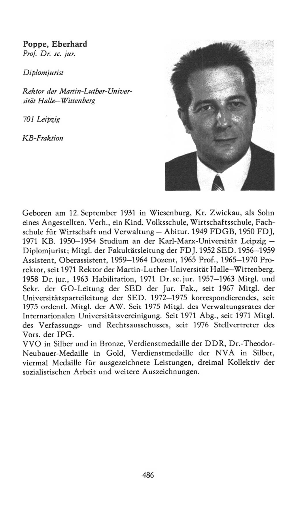 Volkskammer (VK) der Deutschen Demokratischen Republik (DDR), 7. Wahlperiode 1976-1981, Seite 486 (VK. DDR 7. WP. 1976-1981, S. 486)