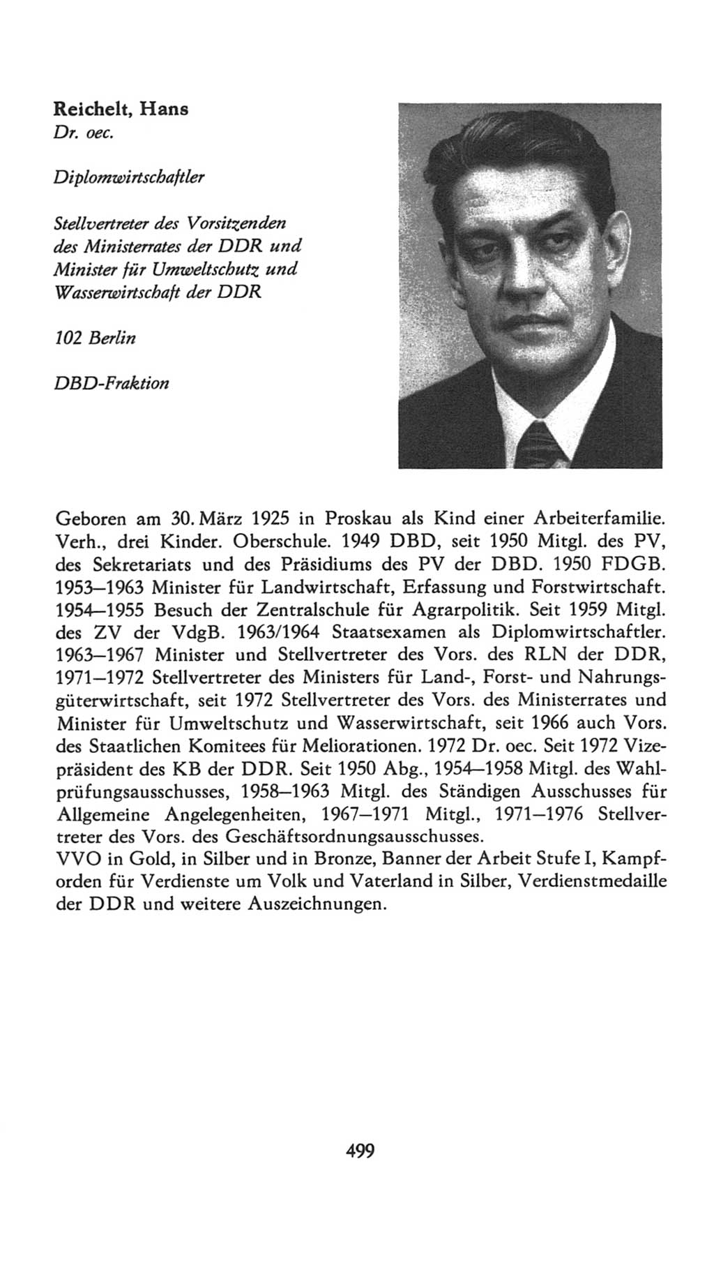 Volkskammer (VK) der Deutschen Demokratischen Republik (DDR), 7. Wahlperiode 1976-1981, Seite 499 (VK. DDR 7. WP. 1976-1981, S. 499)