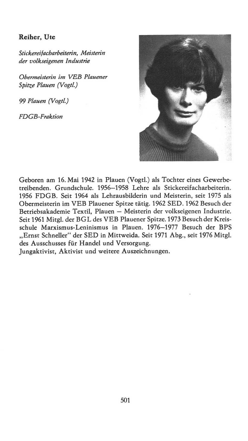 Volkskammer (VK) der Deutschen Demokratischen Republik (DDR), 7. Wahlperiode 1976-1981, Seite 501 (VK. DDR 7. WP. 1976-1981, S. 501)