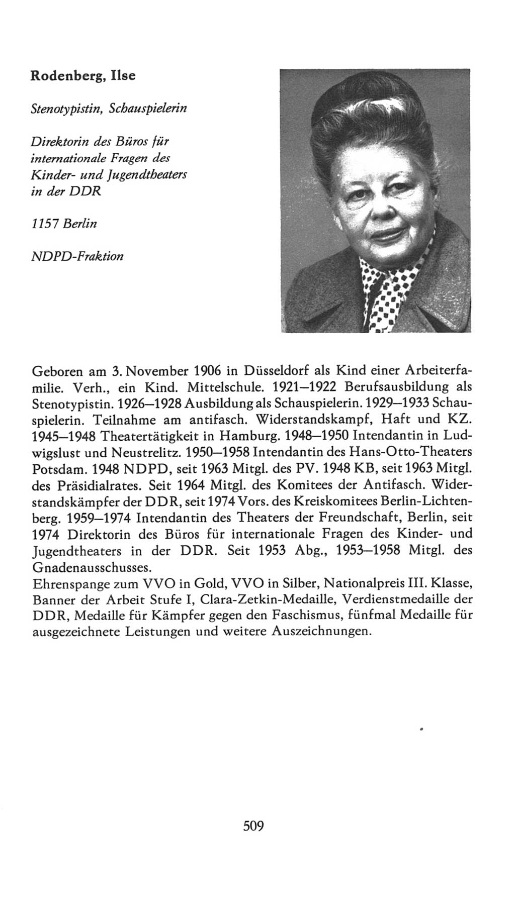 Volkskammer (VK) der Deutschen Demokratischen Republik (DDR), 7. Wahlperiode 1976-1981, Seite 509 (VK. DDR 7. WP. 1976-1981, S. 509)