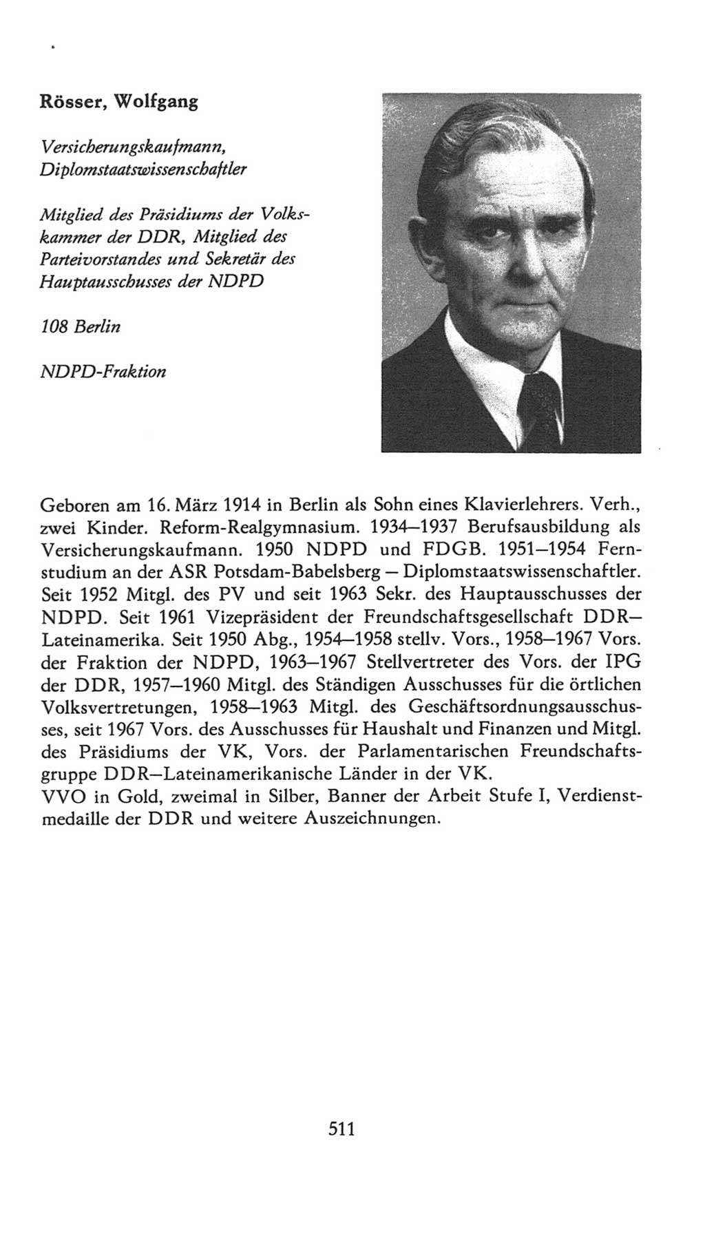 Volkskammer (VK) der Deutschen Demokratischen Republik (DDR), 7. Wahlperiode 1976-1981, Seite 511 (VK. DDR 7. WP. 1976-1981, S. 511)
