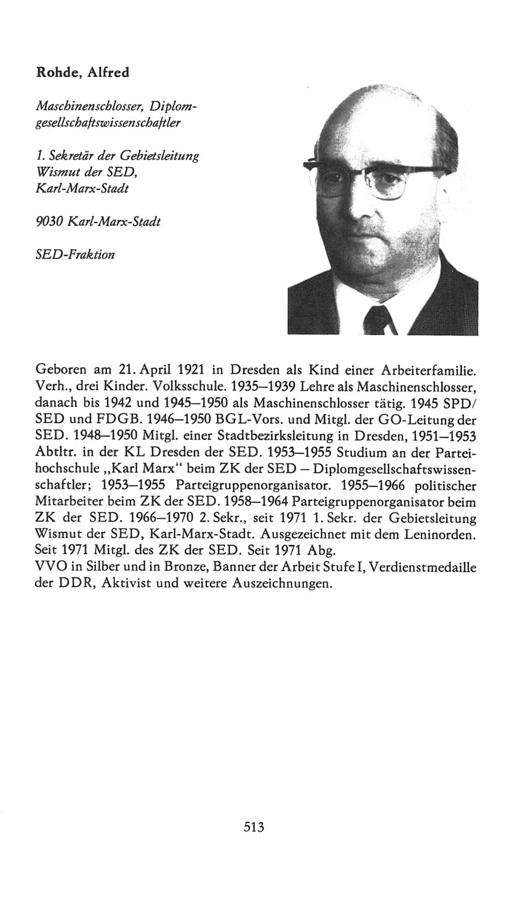 Volkskammer (VK) der Deutschen Demokratischen Republik (DDR), 7. Wahlperiode 1976-1981, Seite 513 (VK. DDR 7. WP. 1976-1981, S. 513)