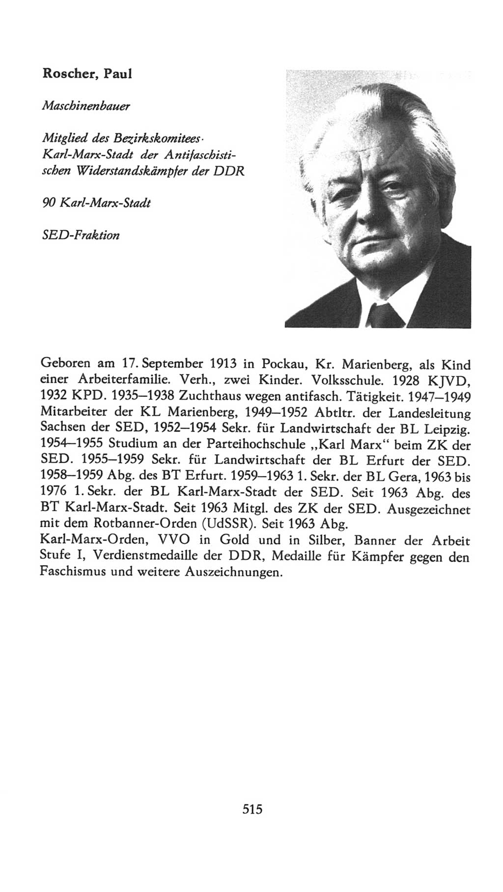 Volkskammer (VK) der Deutschen Demokratischen Republik (DDR), 7. Wahlperiode 1976-1981, Seite 515 (VK. DDR 7. WP. 1976-1981, S. 515)