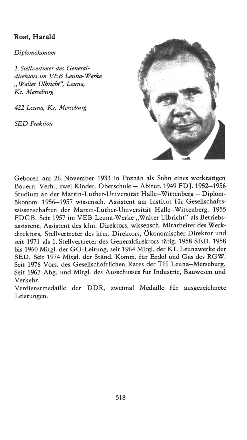 Volkskammer (VK) der Deutschen Demokratischen Republik (DDR), 7. Wahlperiode 1976-1981, Seite 518 (VK. DDR 7. WP. 1976-1981, S. 518)