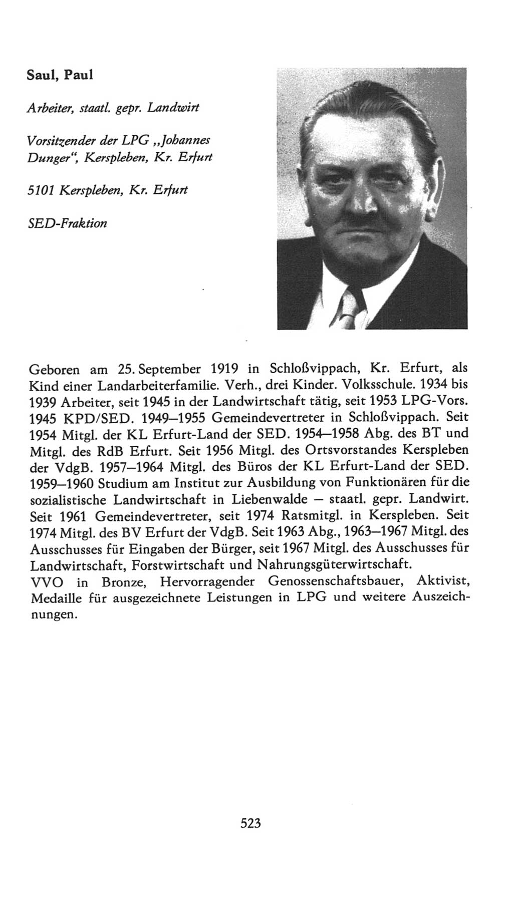 Volkskammer (VK) der Deutschen Demokratischen Republik (DDR), 7. Wahlperiode 1976-1981, Seite 523 (VK. DDR 7. WP. 1976-1981, S. 523)