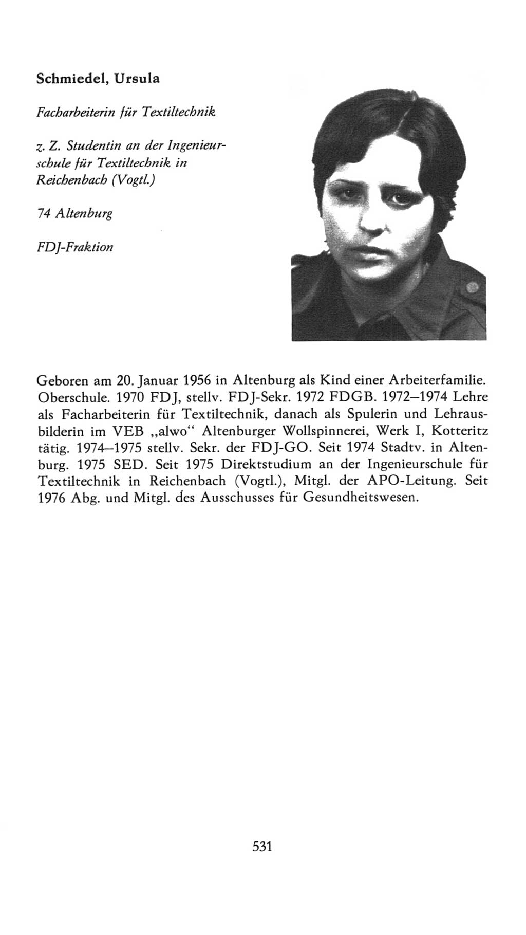 Volkskammer (VK) der Deutschen Demokratischen Republik (DDR), 7. Wahlperiode 1976-1981, Seite 531 (VK. DDR 7. WP. 1976-1981, S. 531)
