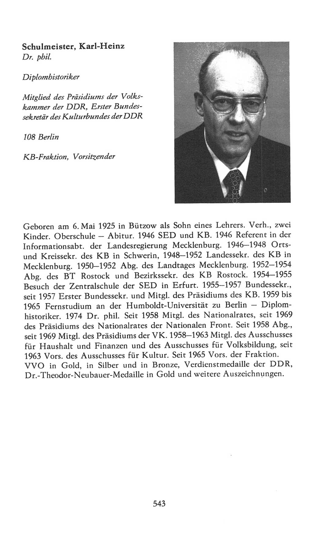 Volkskammer (VK) der Deutschen Demokratischen Republik (DDR), 7. Wahlperiode 1976-1981, Seite 543 (VK. DDR 7. WP. 1976-1981, S. 543)