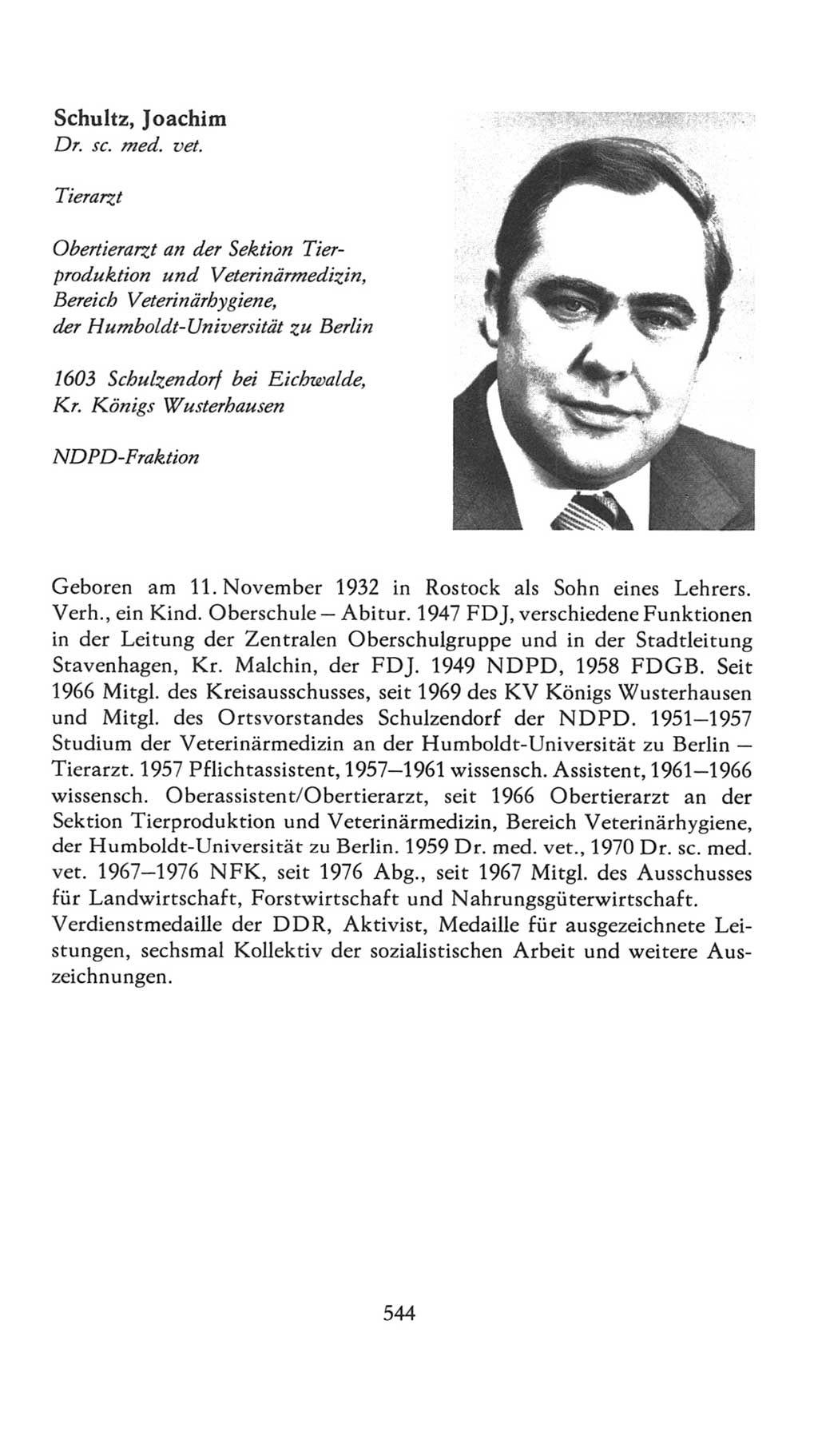 Volkskammer (VK) der Deutschen Demokratischen Republik (DDR), 7. Wahlperiode 1976-1981, Seite 544 (VK. DDR 7. WP. 1976-1981, S. 544)