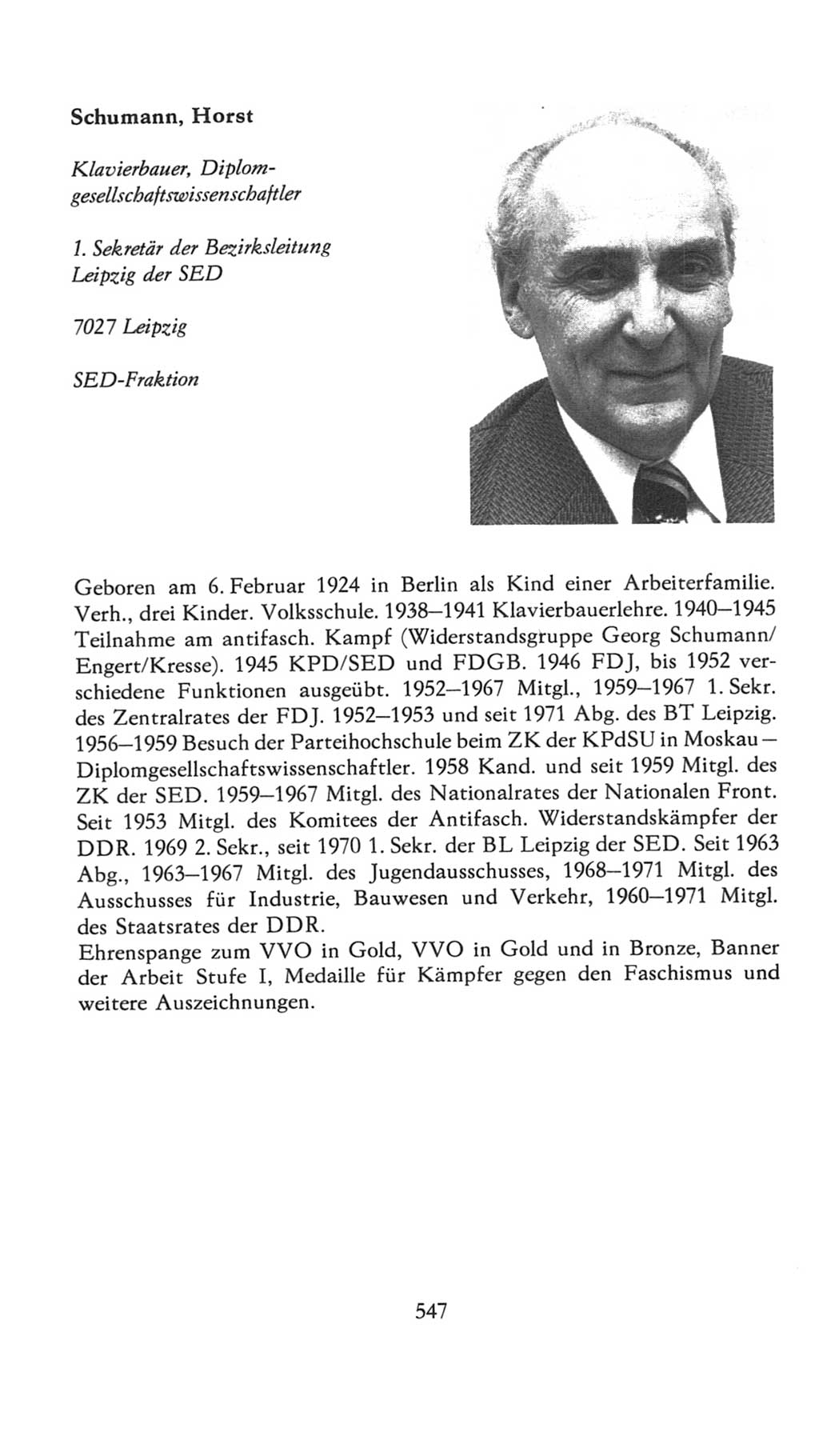 Volkskammer (VK) der Deutschen Demokratischen Republik (DDR), 7. Wahlperiode 1976-1981, Seite 547 (VK. DDR 7. WP. 1976-1981, S. 547)