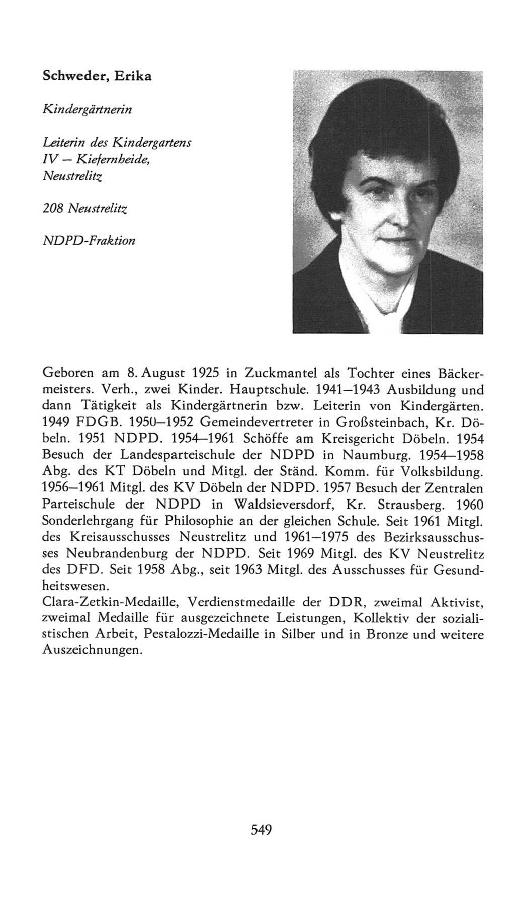 Volkskammer (VK) der Deutschen Demokratischen Republik (DDR), 7. Wahlperiode 1976-1981, Seite 549 (VK. DDR 7. WP. 1976-1981, S. 549)