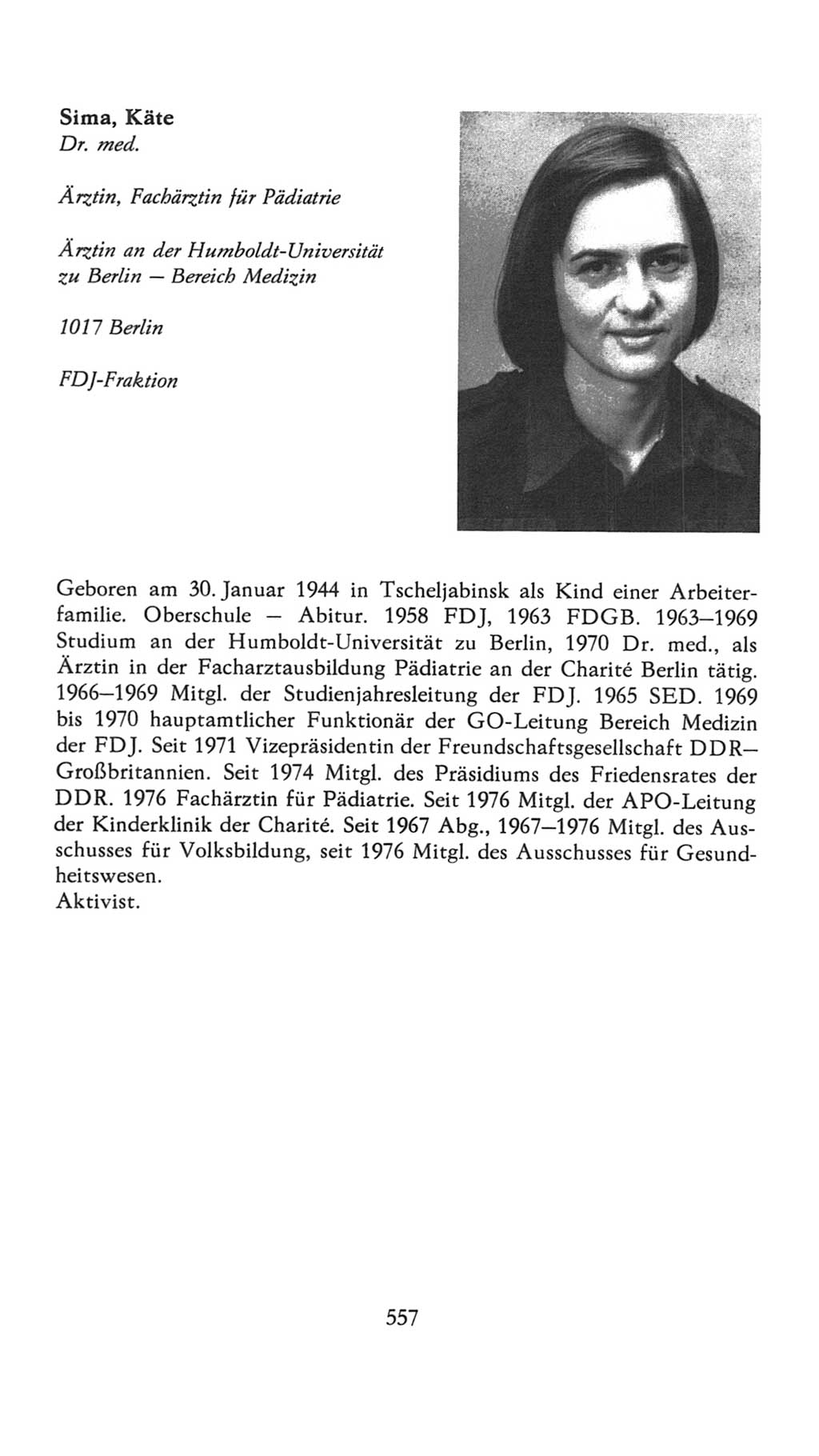 Volkskammer (VK) der Deutschen Demokratischen Republik (DDR), 7. Wahlperiode 1976-1981, Seite 557 (VK. DDR 7. WP. 1976-1981, S. 557)