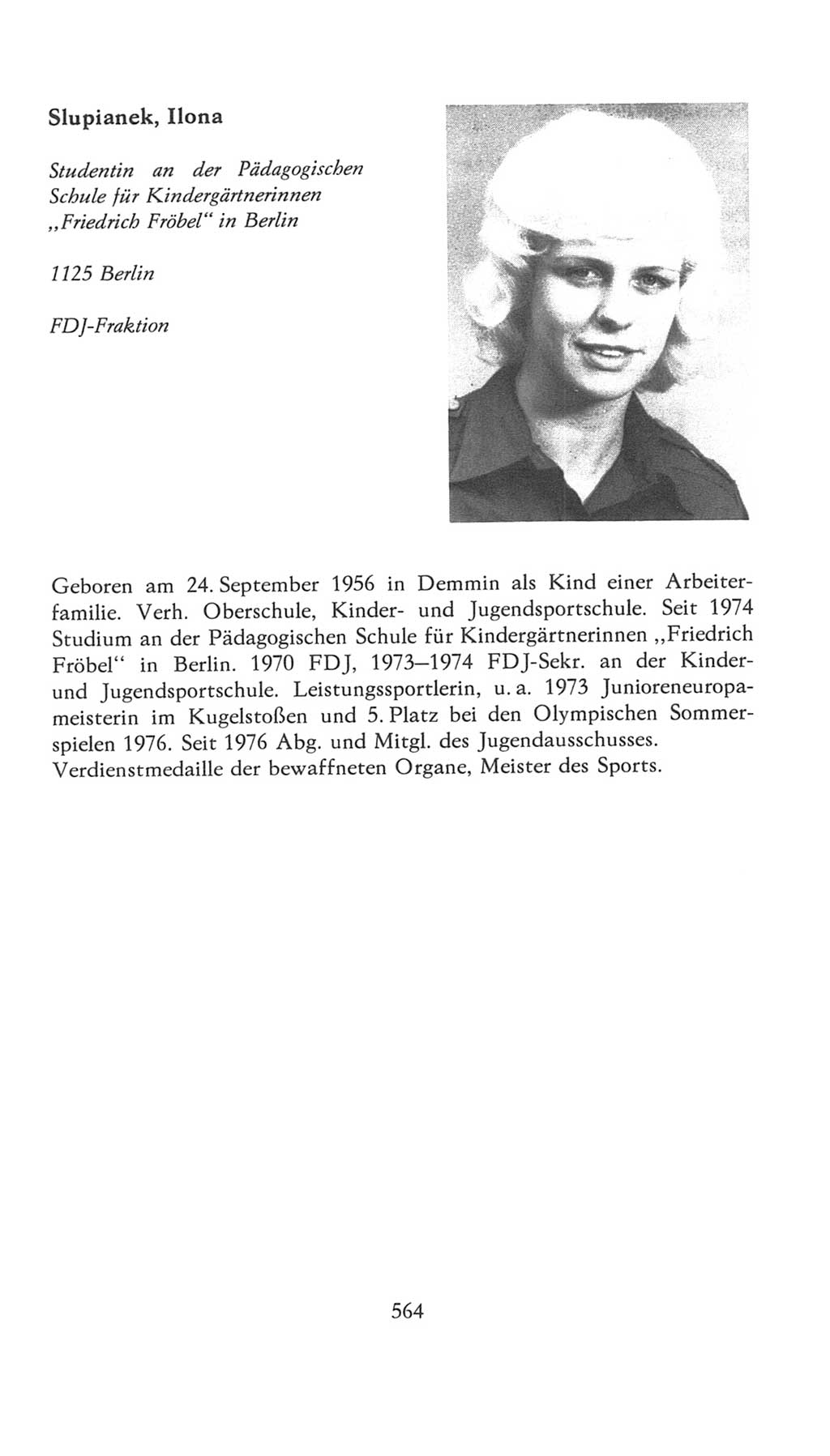 Volkskammer (VK) der Deutschen Demokratischen Republik (DDR), 7. Wahlperiode 1976-1981, Seite 564 (VK. DDR 7. WP. 1976-1981, S. 564)