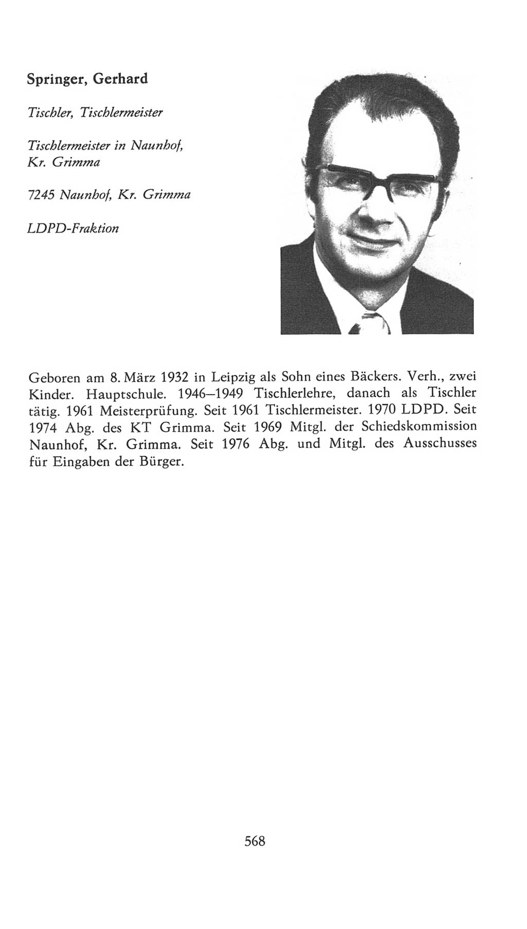 Volkskammer (VK) der Deutschen Demokratischen Republik (DDR), 7. Wahlperiode 1976-1981, Seite 568 (VK. DDR 7. WP. 1976-1981, S. 568)